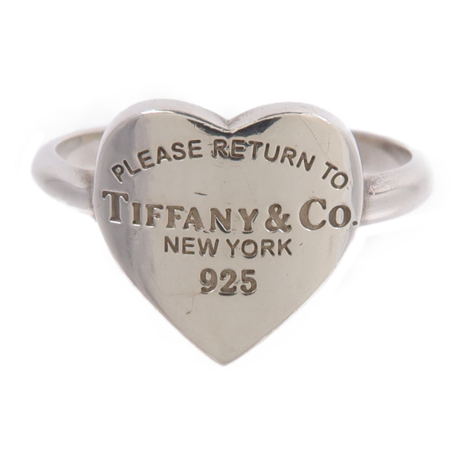 TIFFANY＆CO 925純銀Return to Tiffany Heart Signet Ring戒指