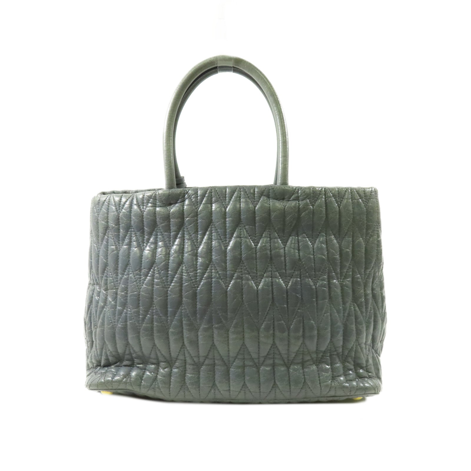 Miu Miu 牛皮皮革2 Way Shoulder Bag金扣手挽肩背兩用袋藍色