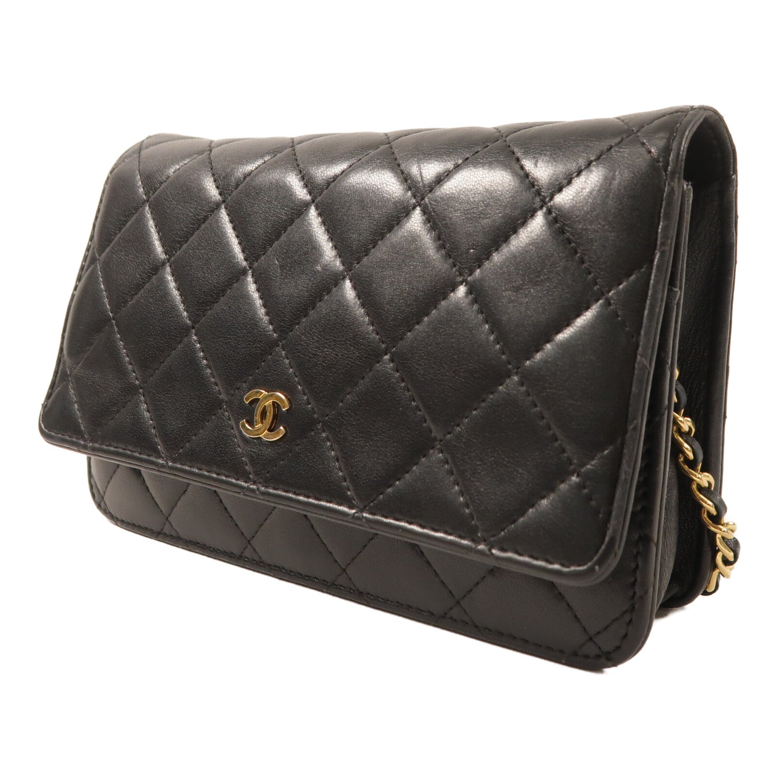CHANEL 羊皮皮革WOC Wallet On Chain金扣肩背袋
