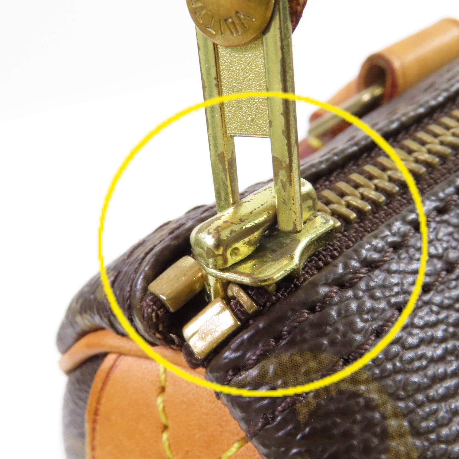 LOUIS VUITTON Monogram Speedy 25金扣手挽袋啡色