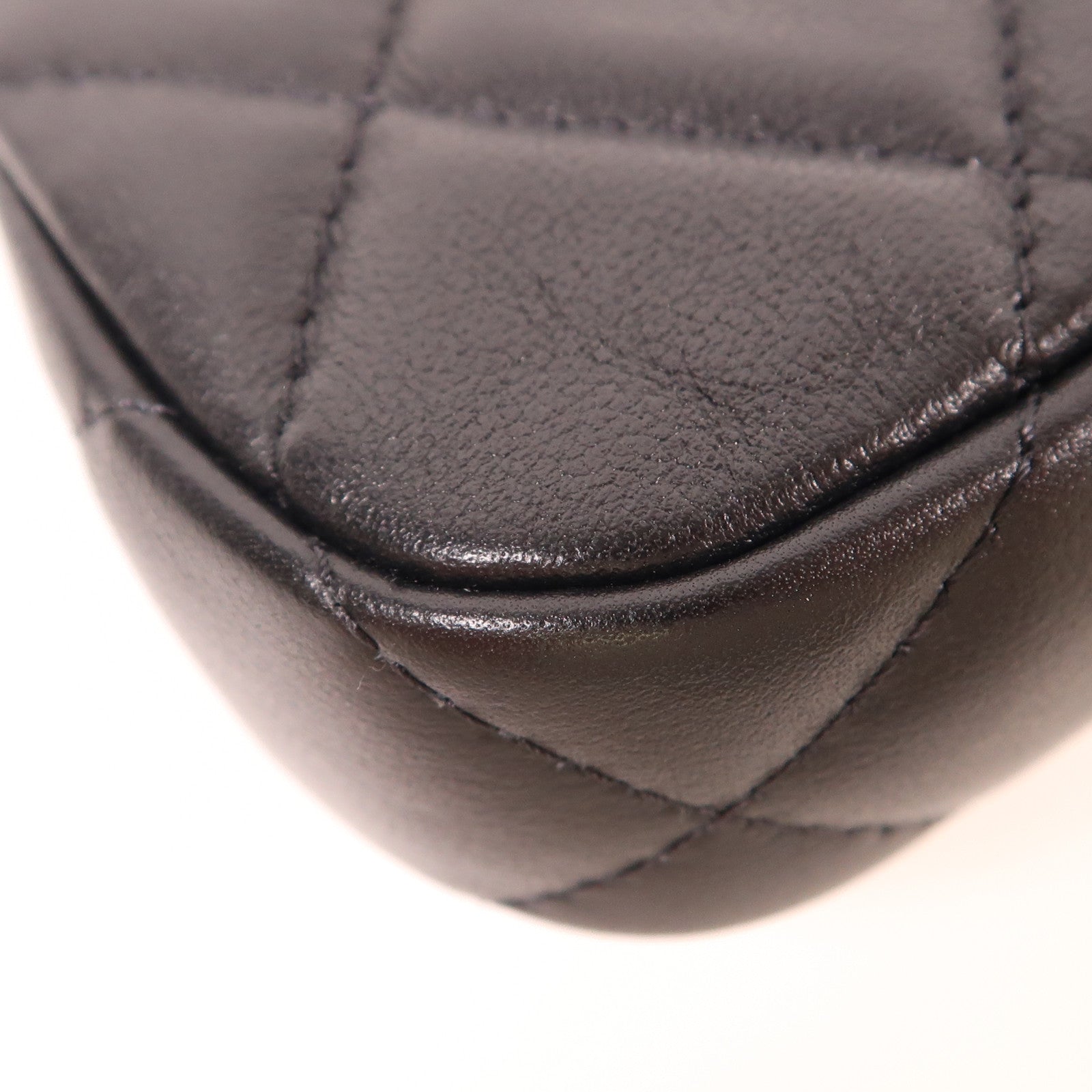 CHANEL 羊皮皮革Chain Shoulder金扣手挽肩背兩用袋