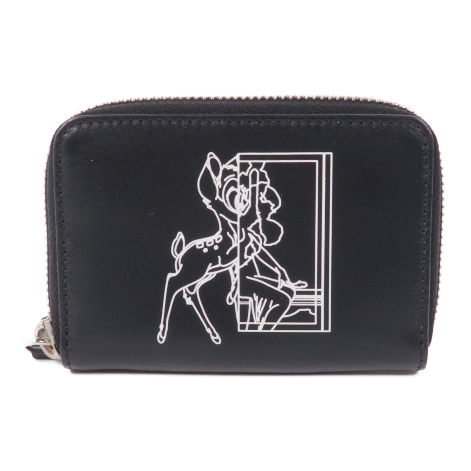 GIVENCHY 牛皮皮革Card/Coin Case銀扣零錢包/卡片套