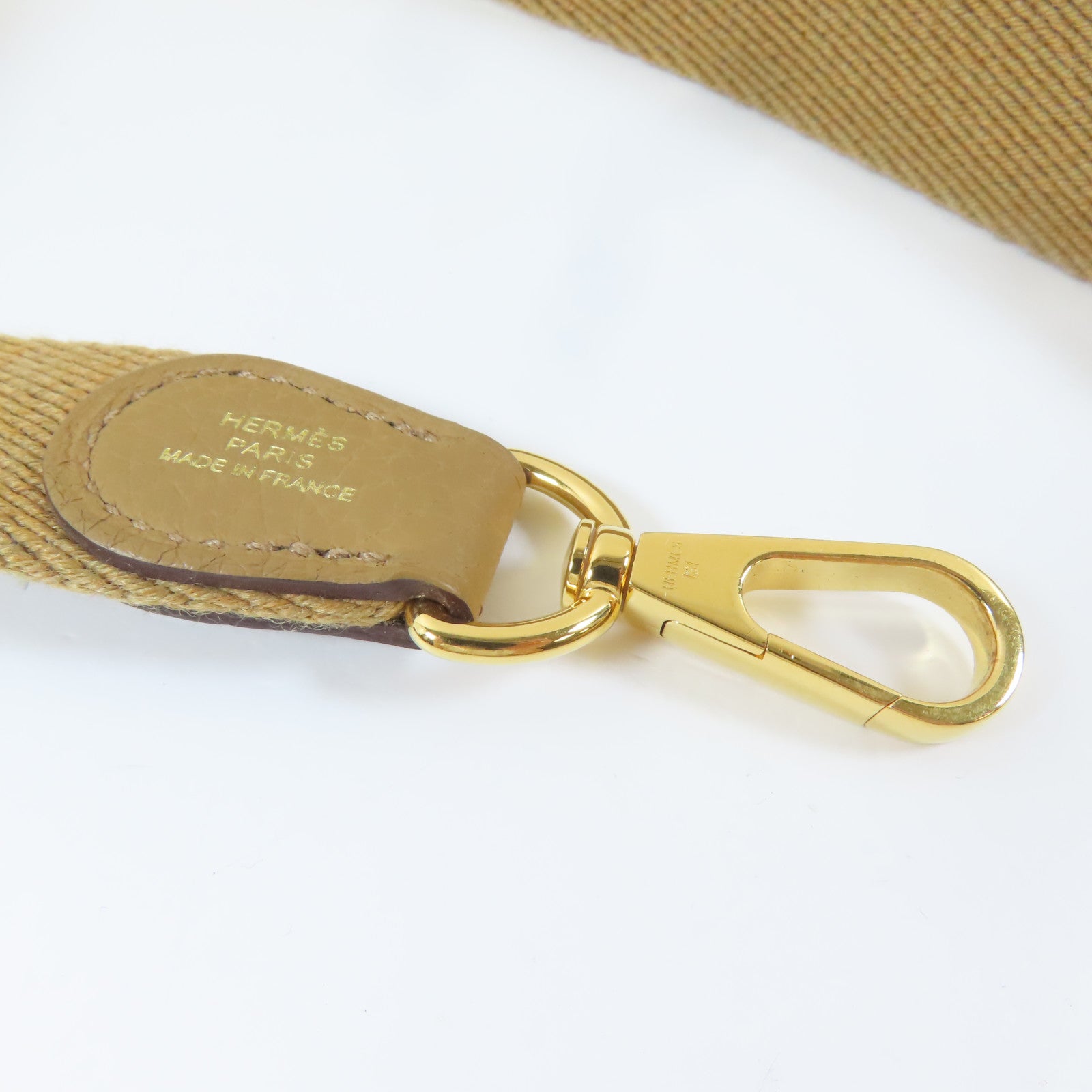 HERMES Clemence皮革Evelyne TPM金扣肩背袋Biscuit/啡色