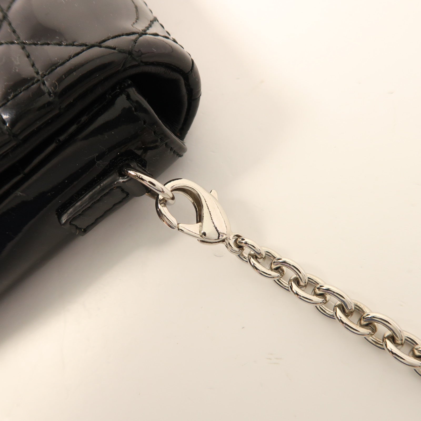 Dior 漆皮皮革Shoulder Bag銀扣肩背袋