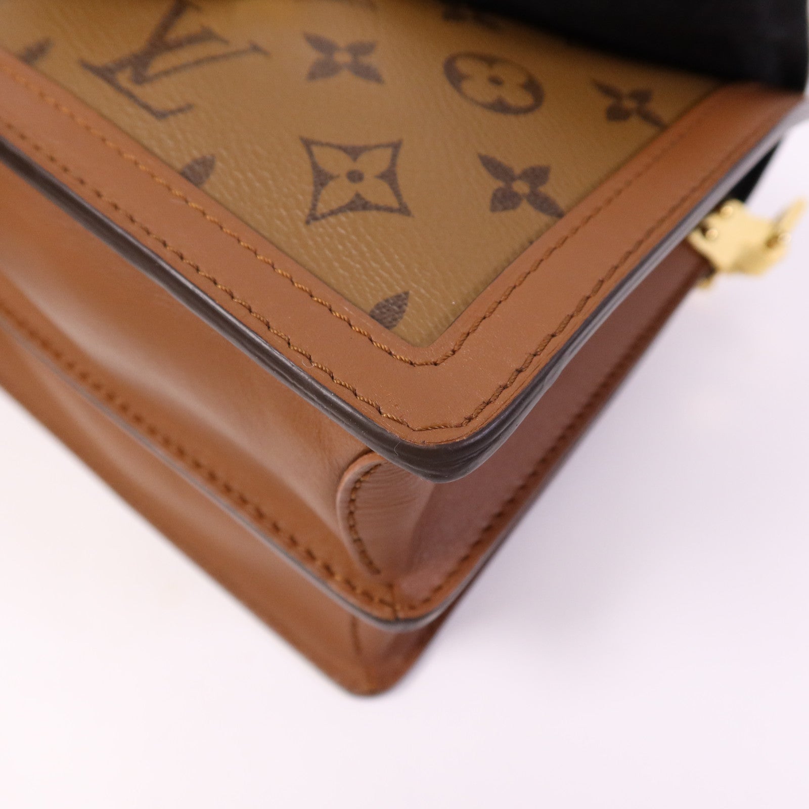 LOUIS VUITTON 【激減優惠】Monogram Reverse Dauphine MM金扣肩背袋