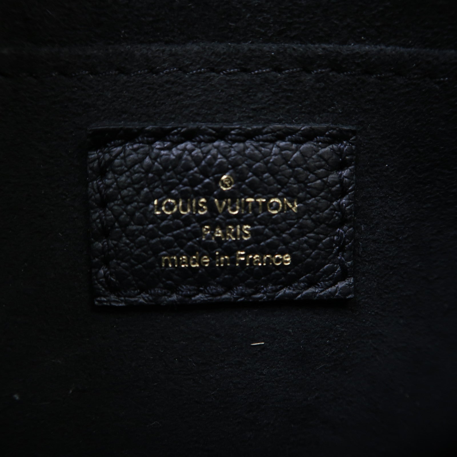 LOUIS VUITTON 【清倉大減價】Monogram Empreinte Petit Sac Plat金扣手挽肩背兩用袋黑色