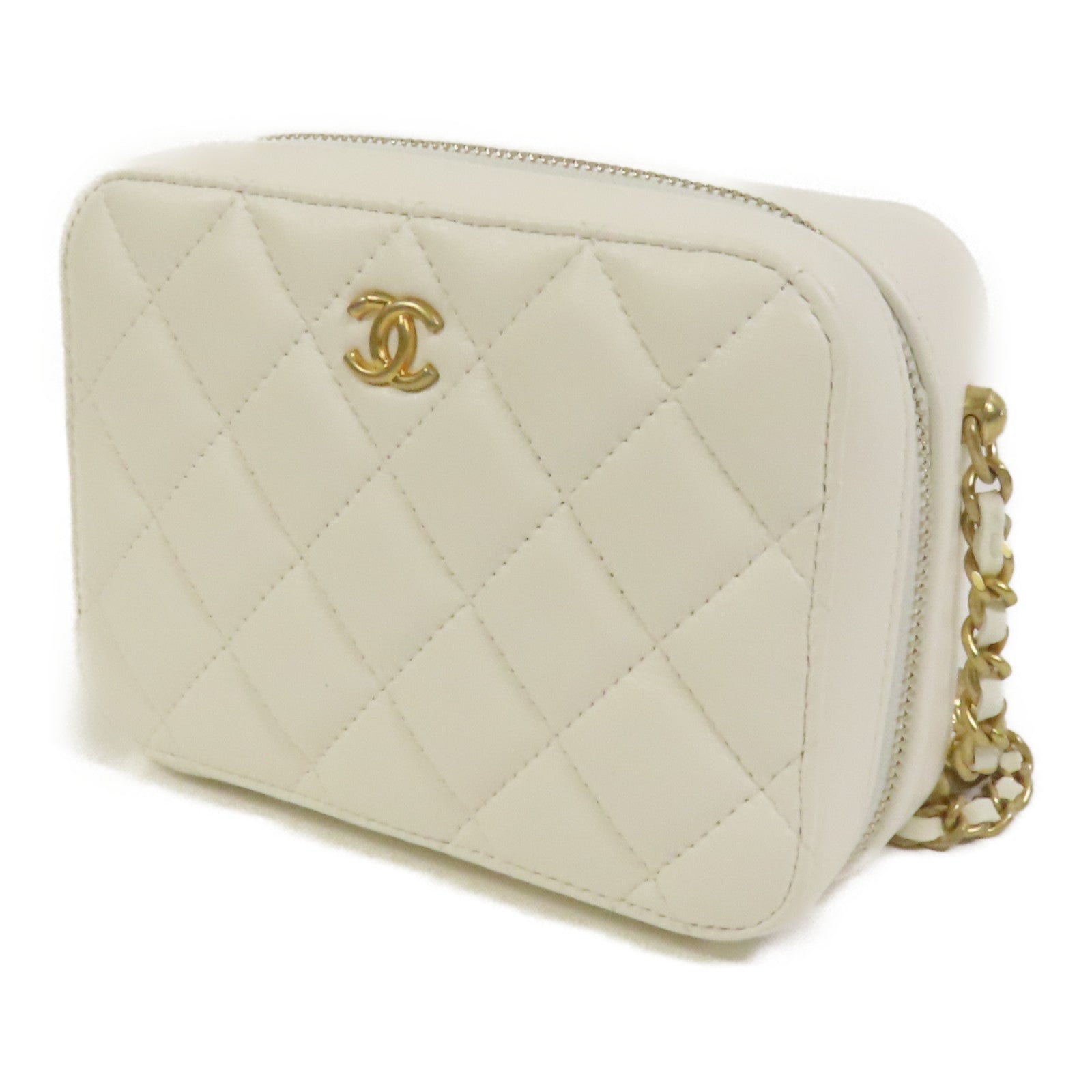 CHANEL 【激減優惠】羊皮皮革Shoulder Bag金扣肩背袋