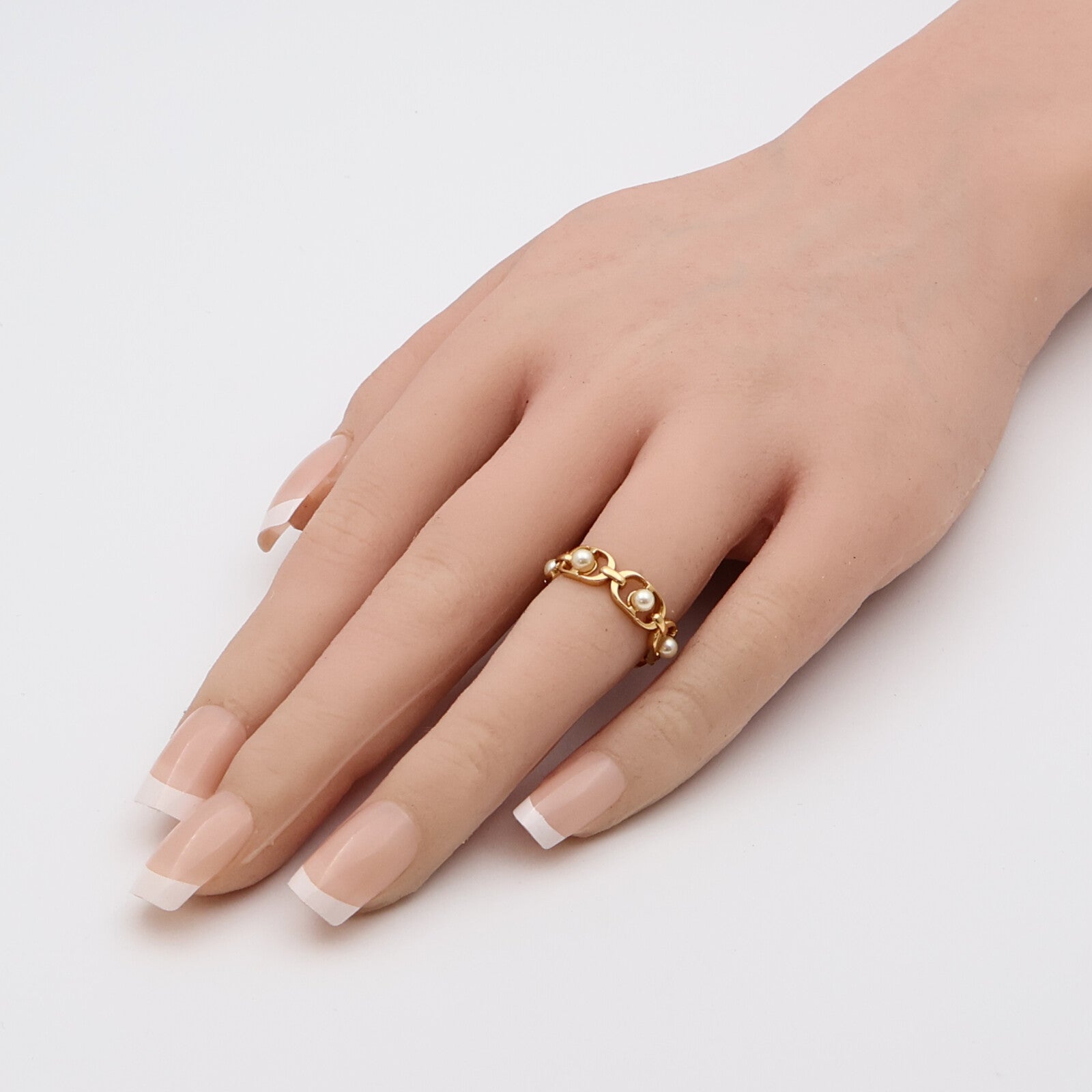 Dior 金屬30 Montaigne Jolie戒指US#4