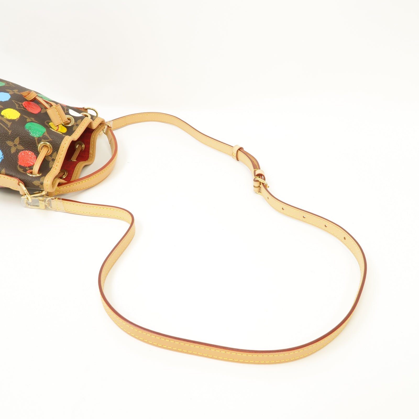 LOUIS VUITTON Monogram LV x YK Nano Noe金扣手挽肩背兩用袋啡色/彩色