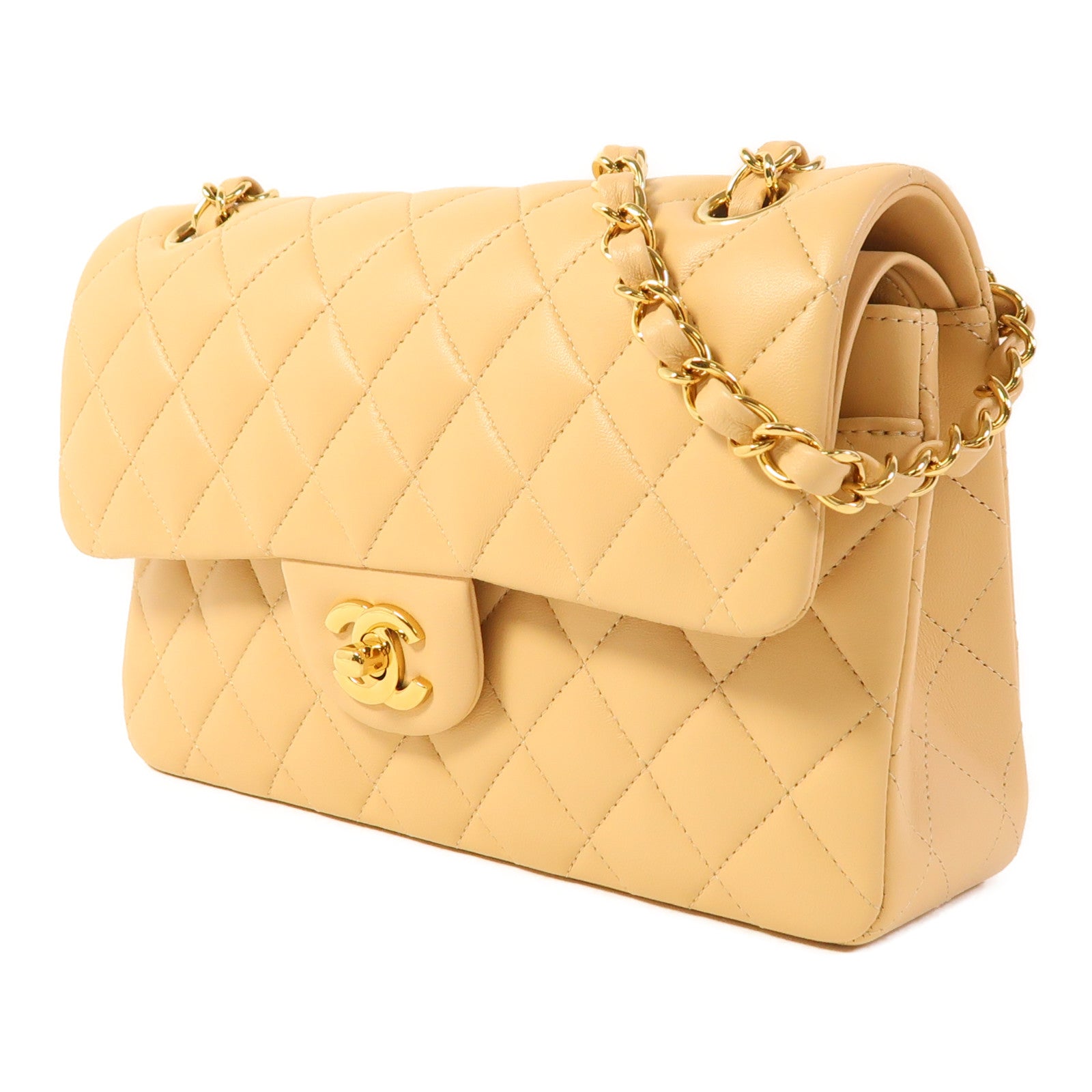 CHANEL 羊皮皮革Classic 23金扣鏈帶肩背袋