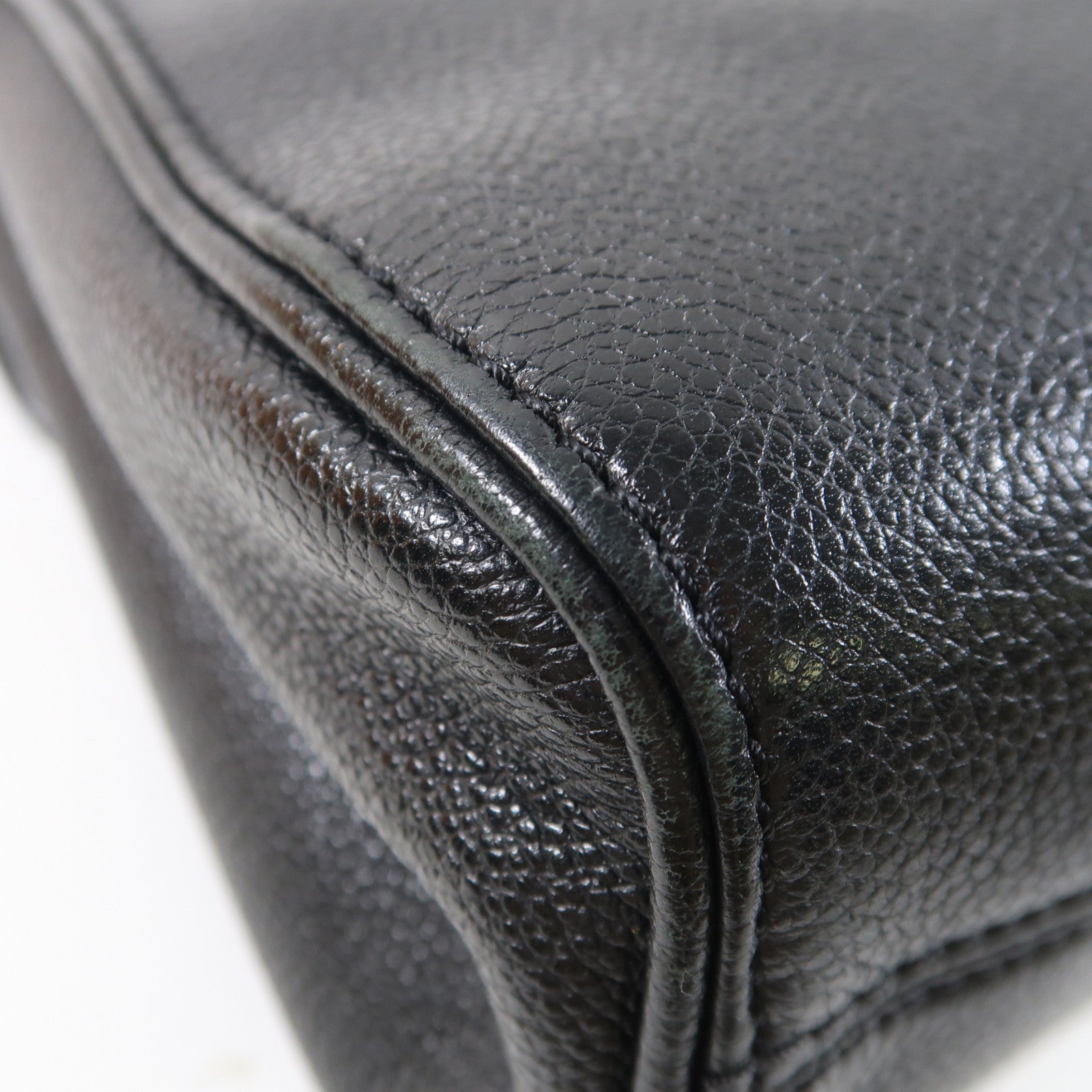 LOUIS VUITTON Monogram Empreinte Saint Germain MM金扣肩背袋黑色