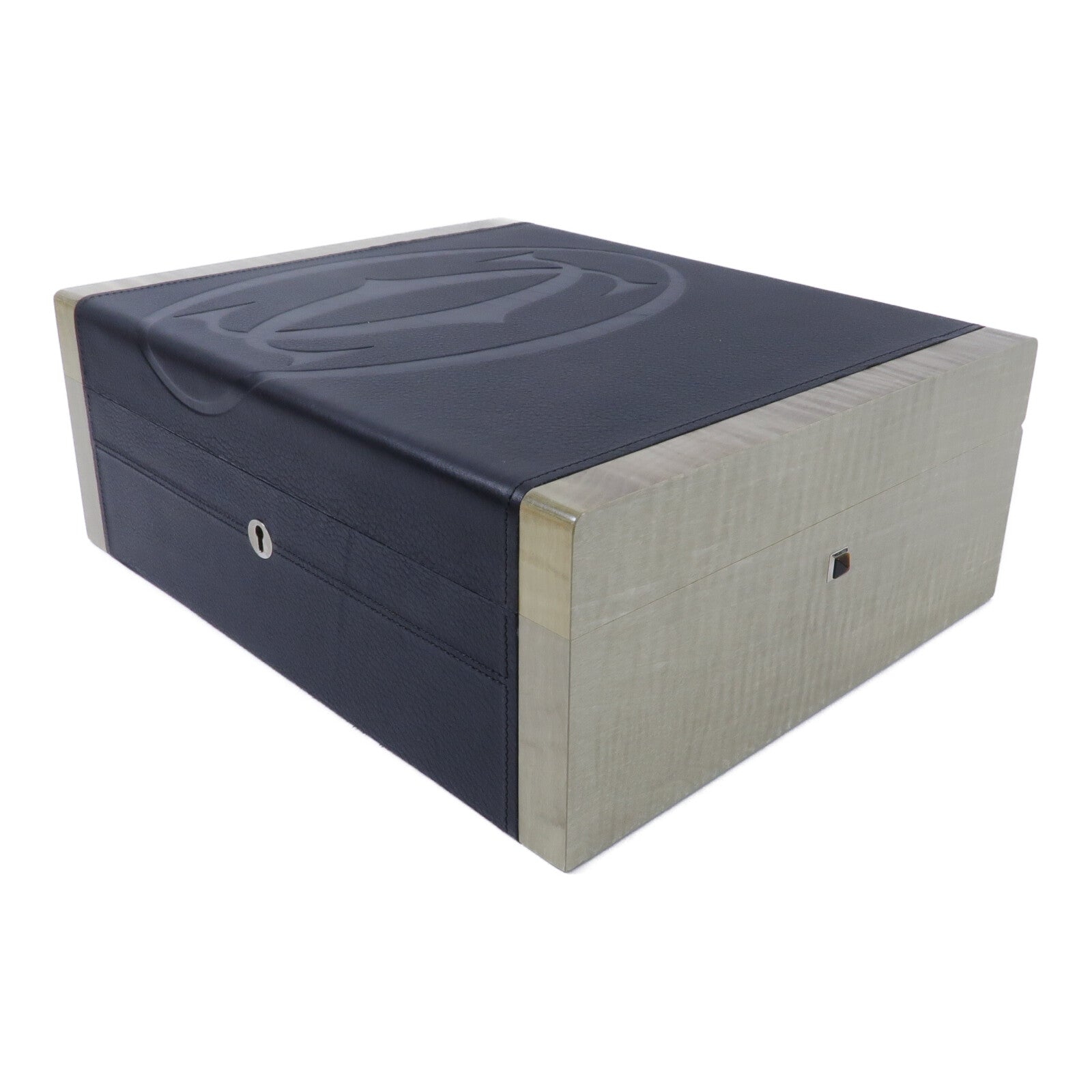 CARTIER 木材/牛皮皮革Humidor Cigar Box雪茄保濕盒