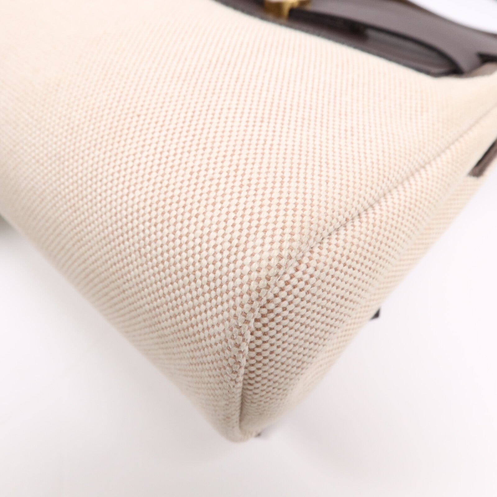 HERMES 帆布Mini Herbag金扣肩背袋