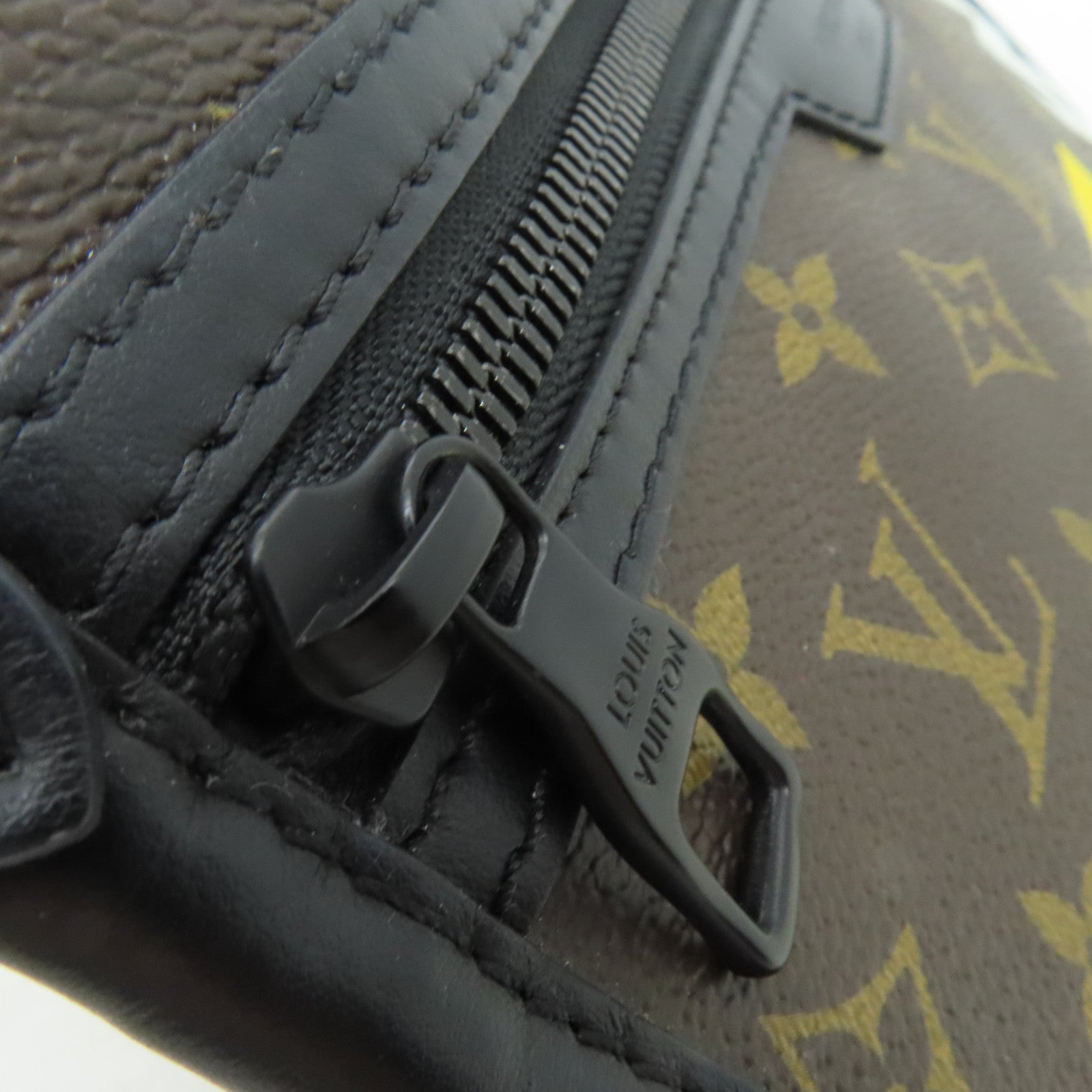 LOUIS VUITTON Monogram/帆布Monogram D.Flat Shoulder Bag金扣肩背袋啡色/紫色