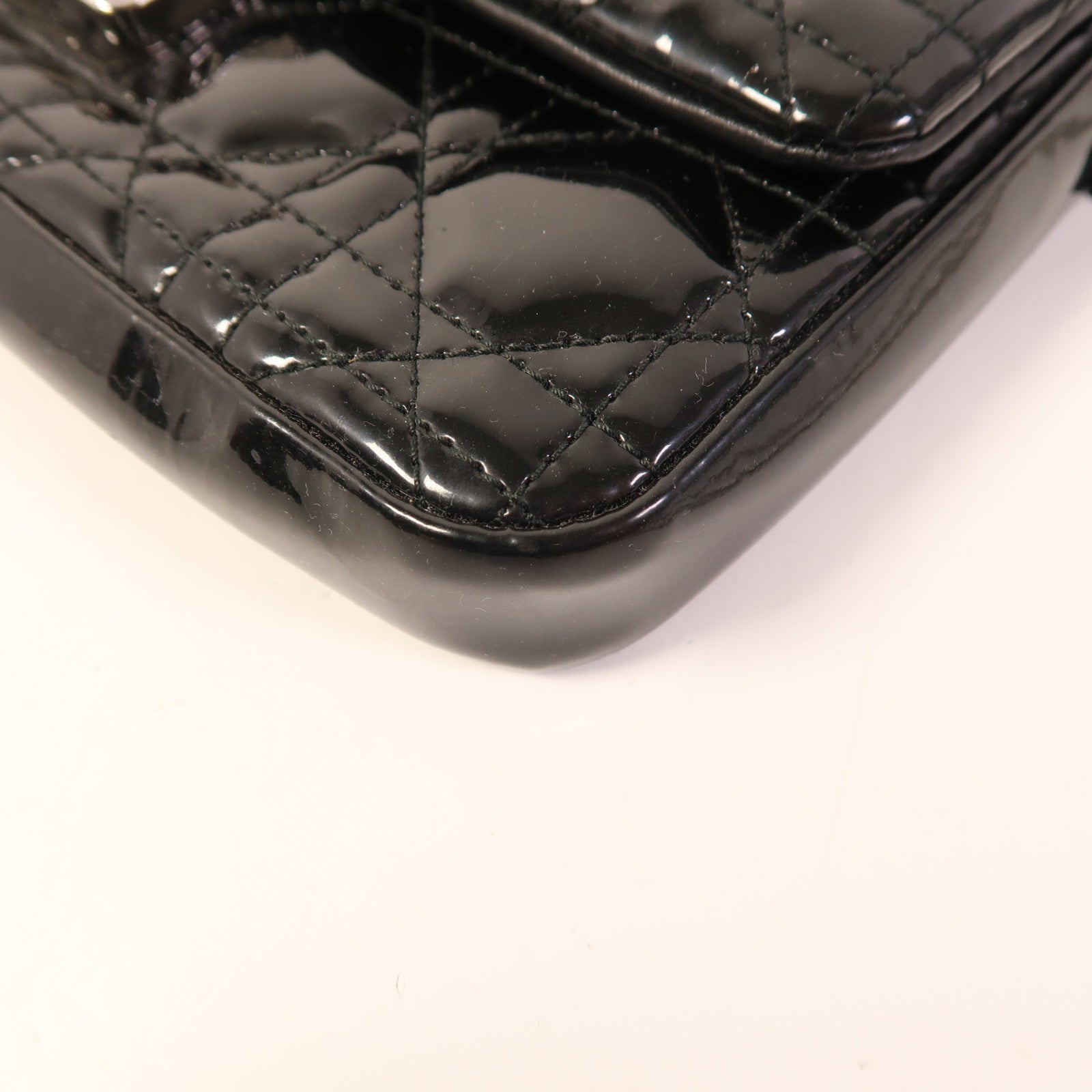 Dior 漆皮皮革Shoulder Bag銀扣肩背袋
