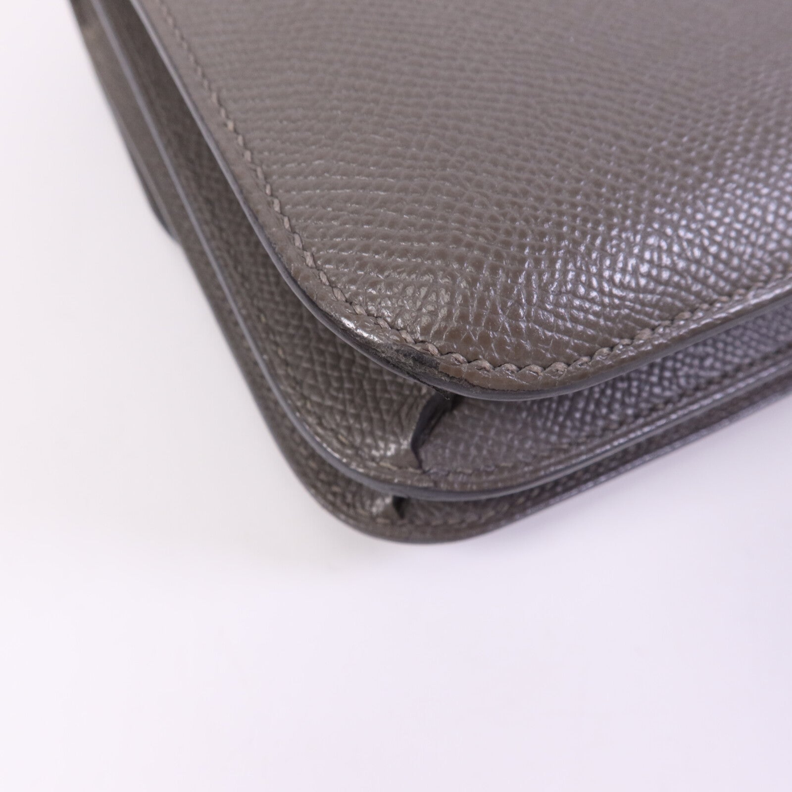 HERMES Epsom皮革Mini Constance金扣肩背袋