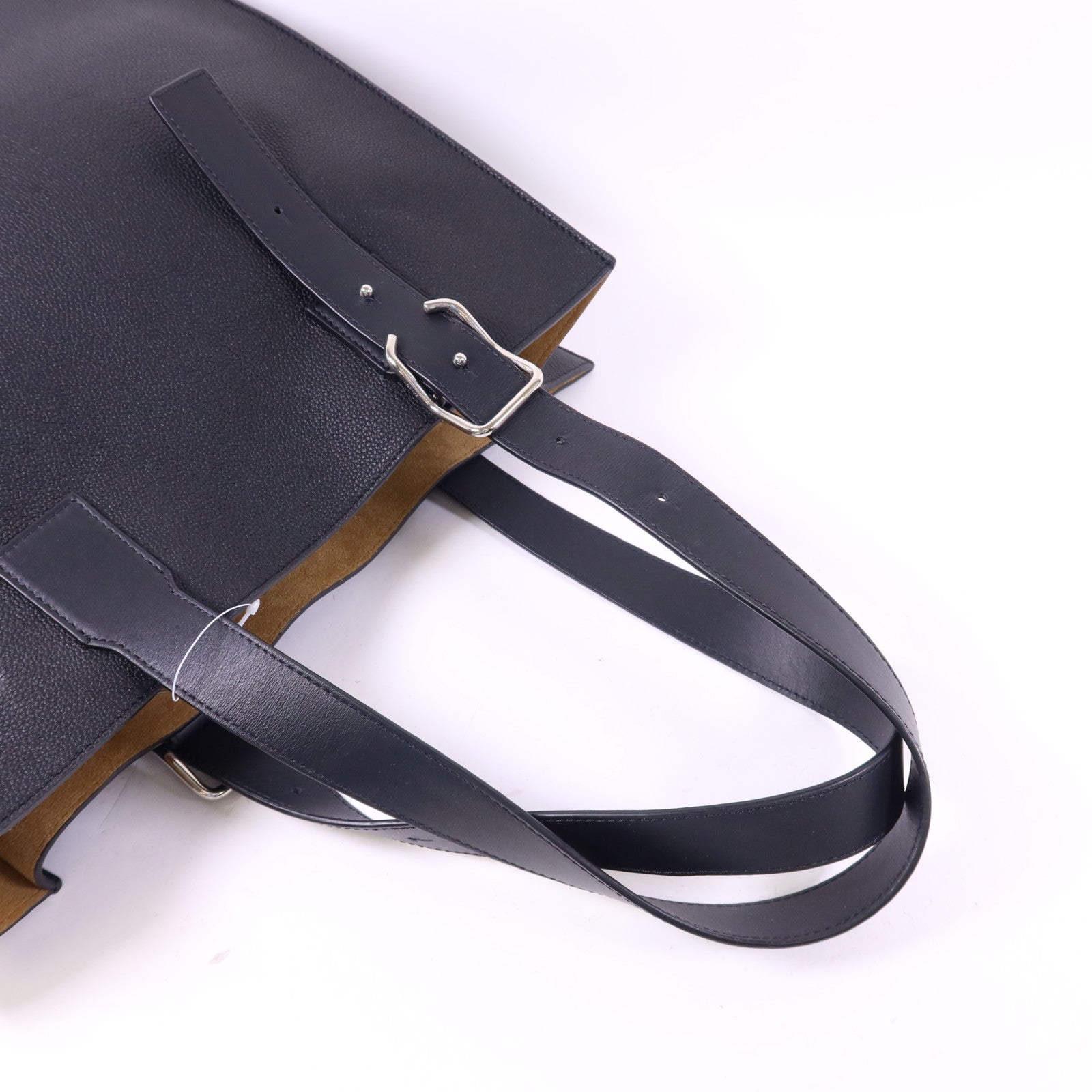 LOEWE 牛皮皮革Buckle Horizontal Tote銀扣肩背袋