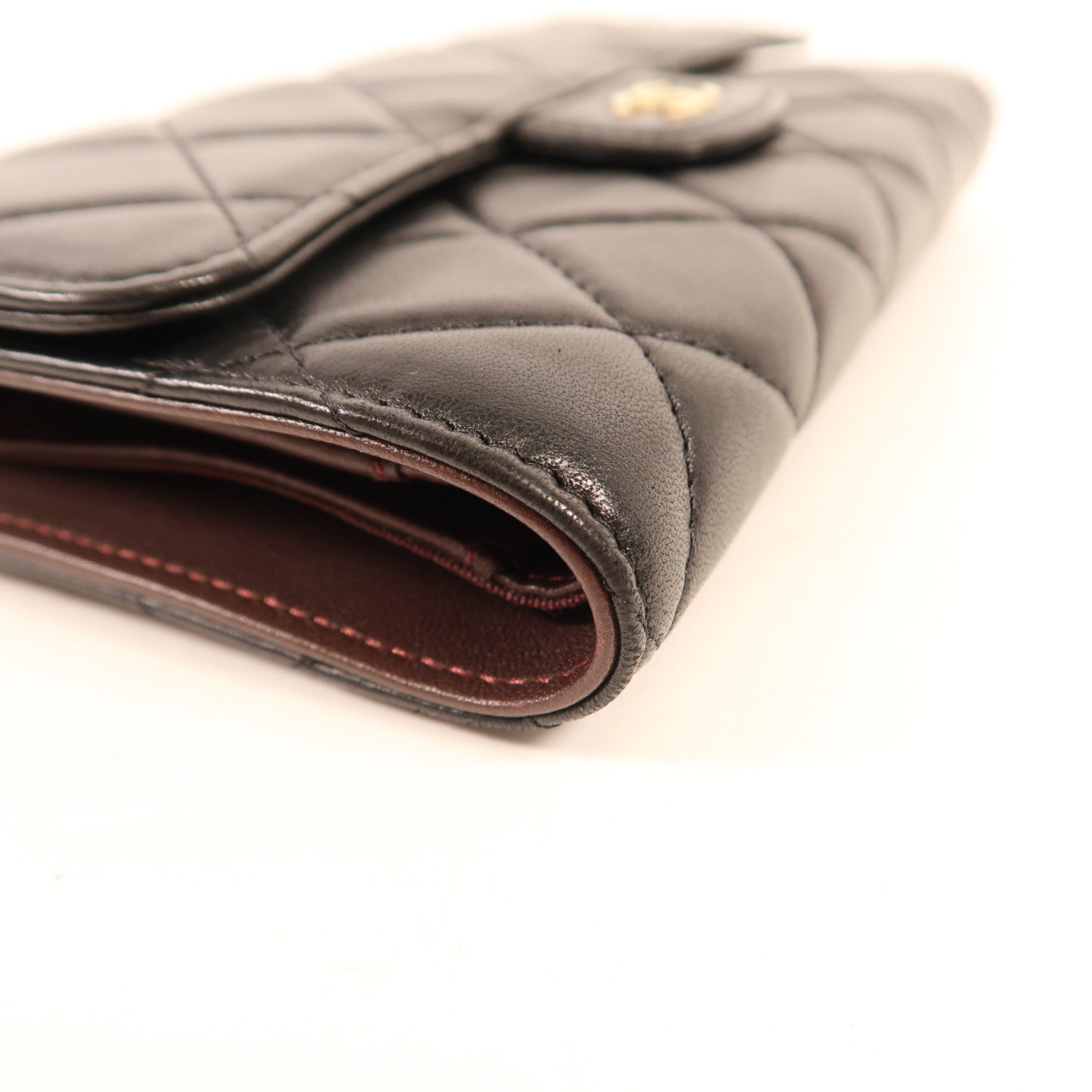 CHANEL 羊皮皮革Classic Flap Long Wallet金扣長錢包