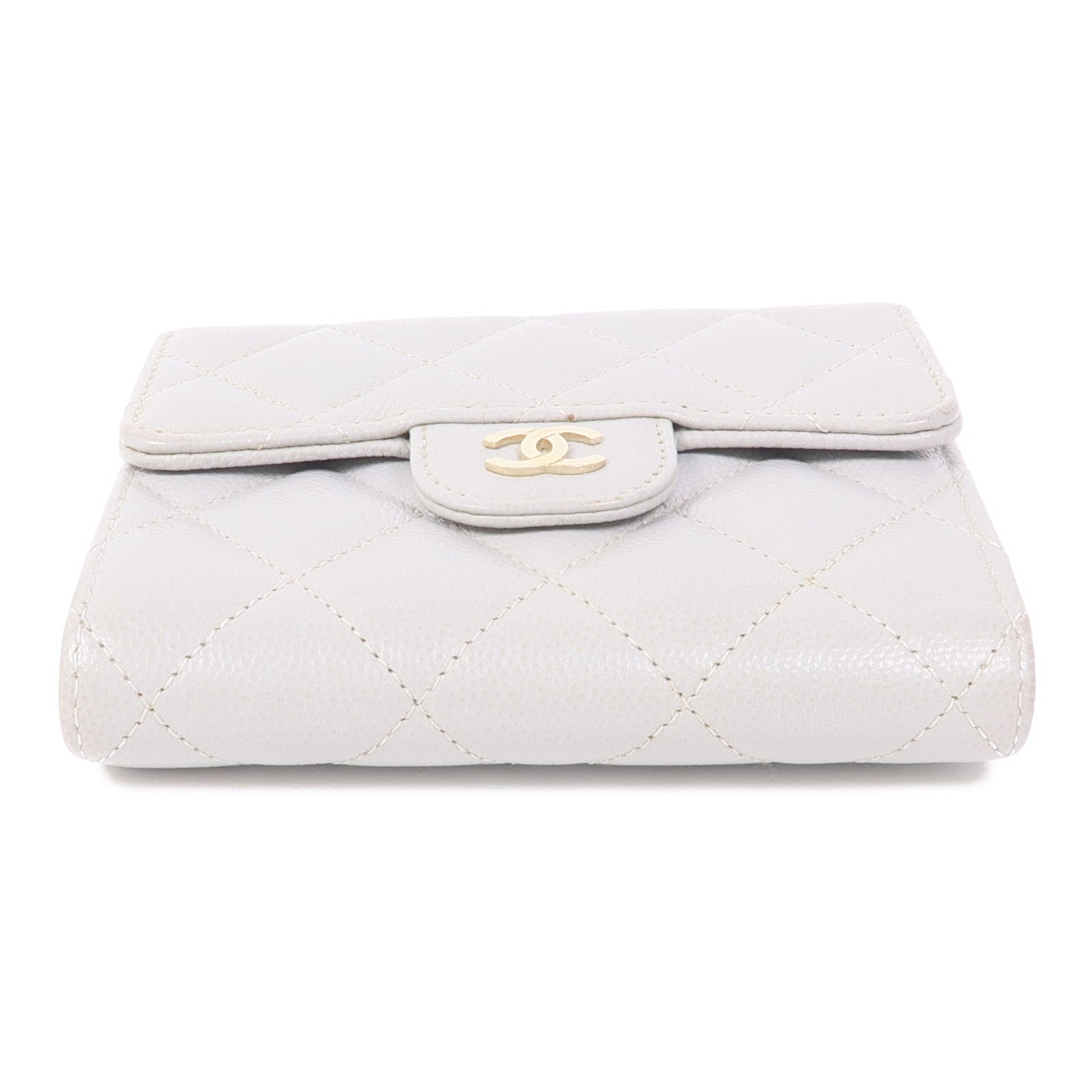 CHANEL 牛皮皮革Wallet金扣錢包