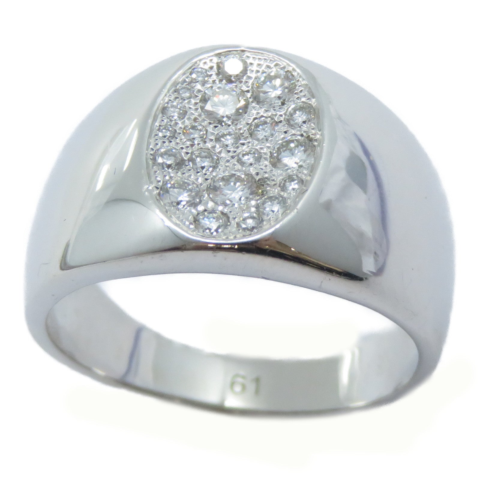Dior 18K白金Homme Men Ring鑽石戒指Dior#61/US#9.25