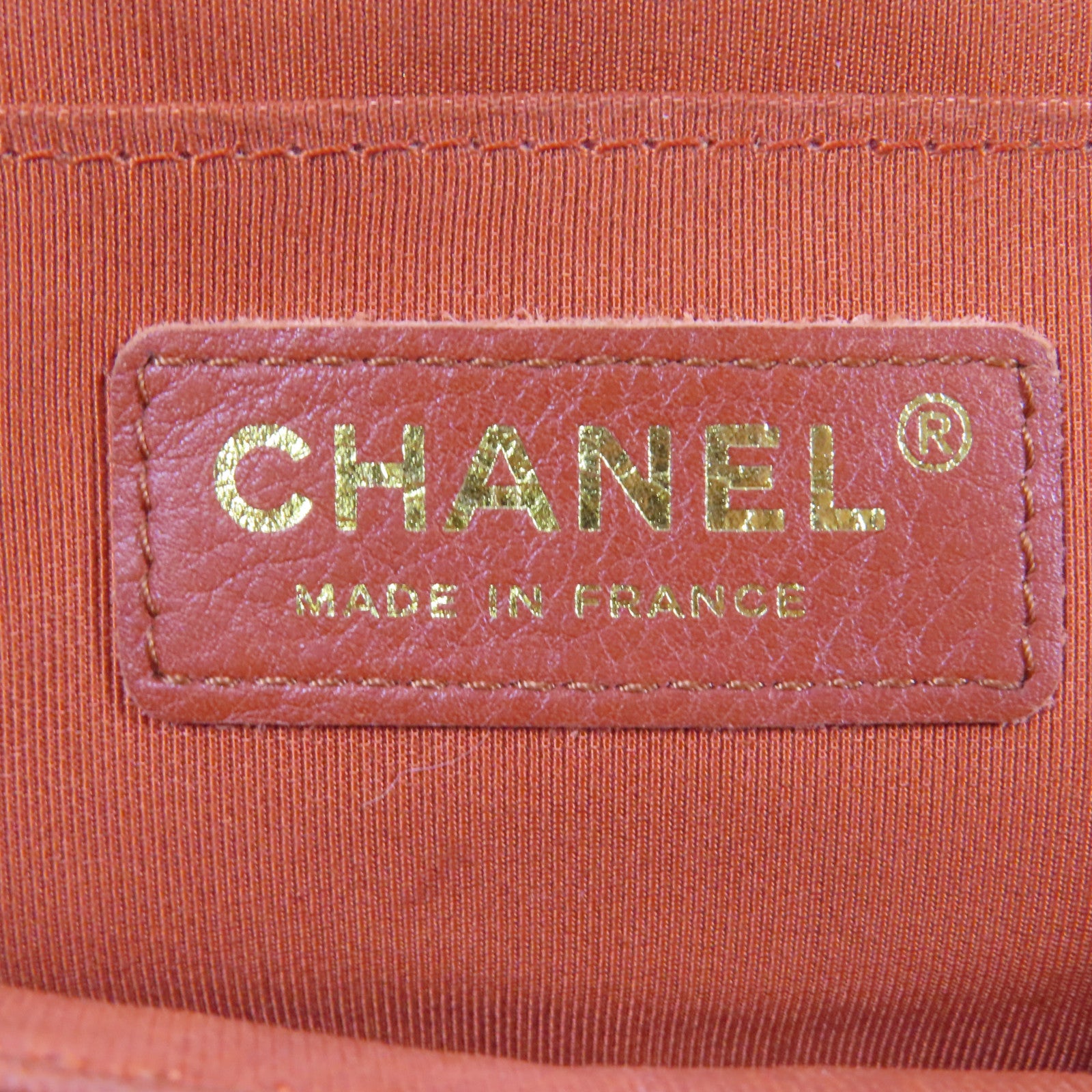 CHANEL 【激減優惠】斜紋牛皮皮革Chain Shoulder金扣鏈帶肩背袋紅色