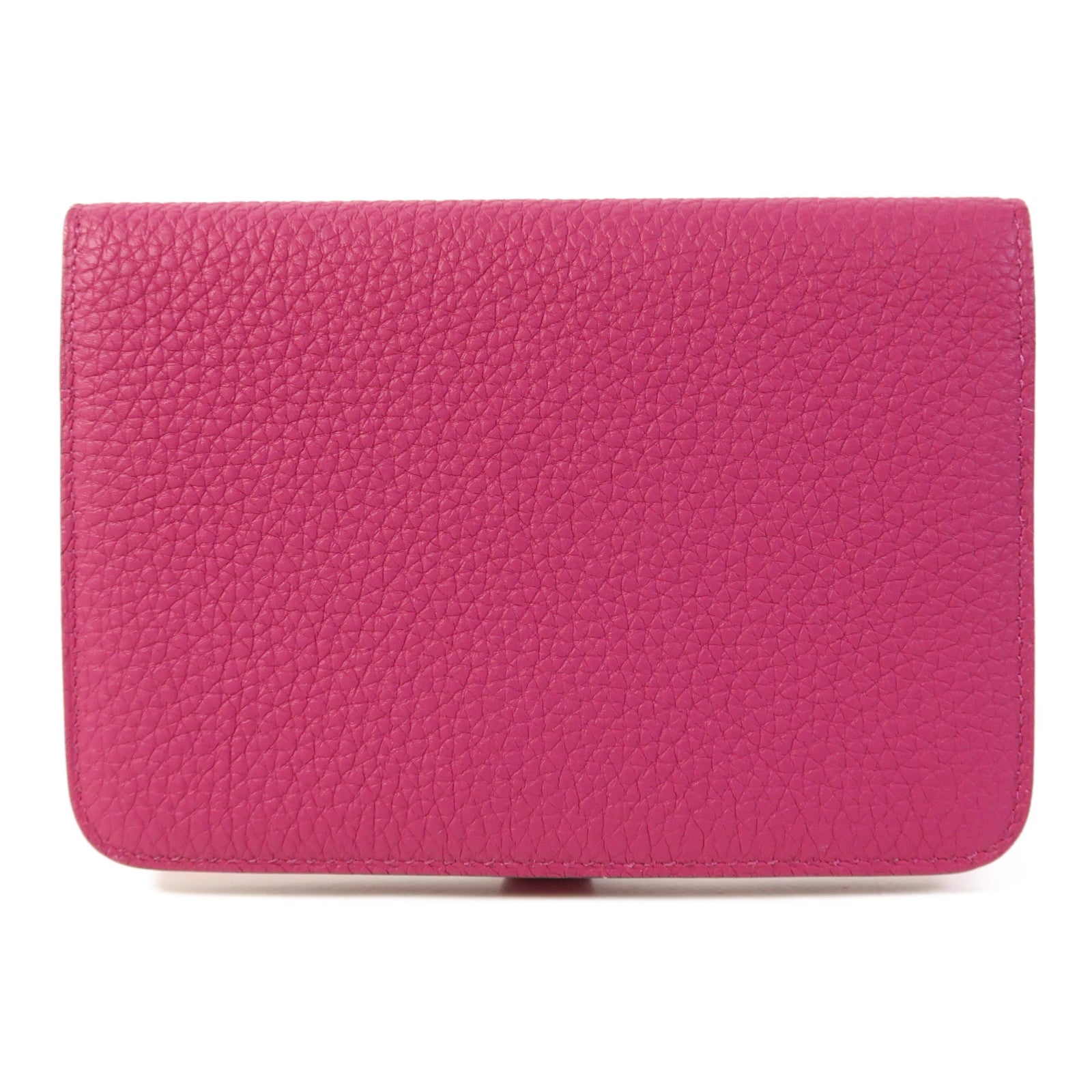 HERMES 【激減優惠】Evercolor皮革Dogon Compact Wallet銀扣錢包