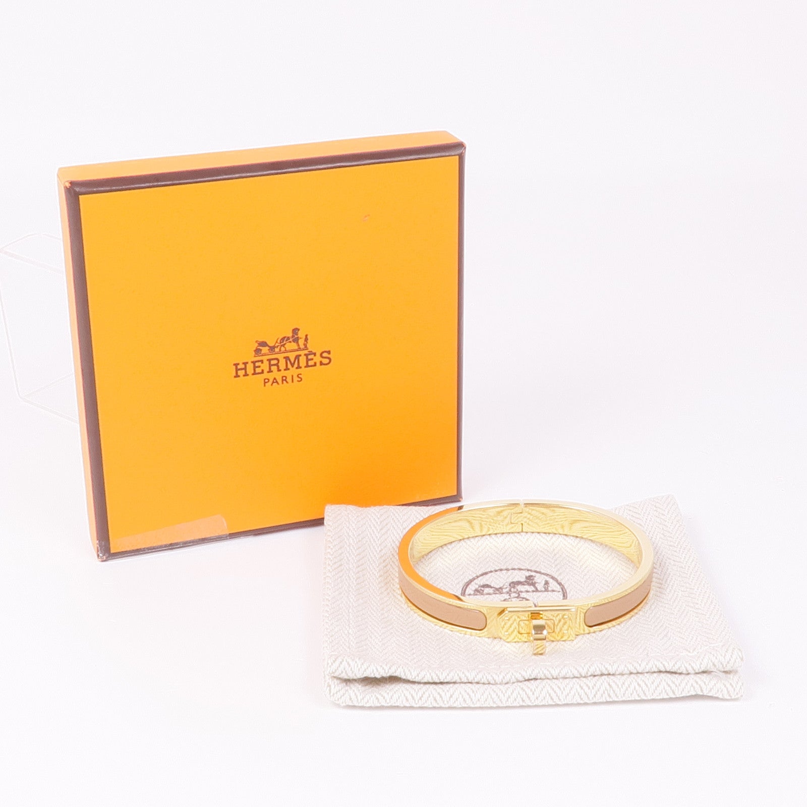HERMES 金屬Mini Clic Kelly Bracelet手鐲