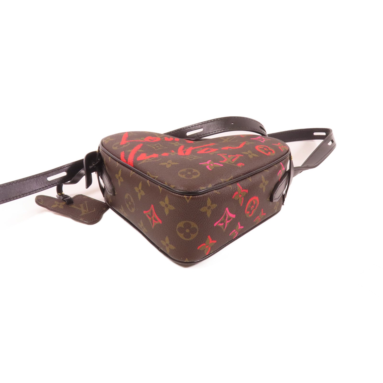 LOUIS VUITTON Monogram Sac Coeur Fall In Love金扣肩背袋棕色