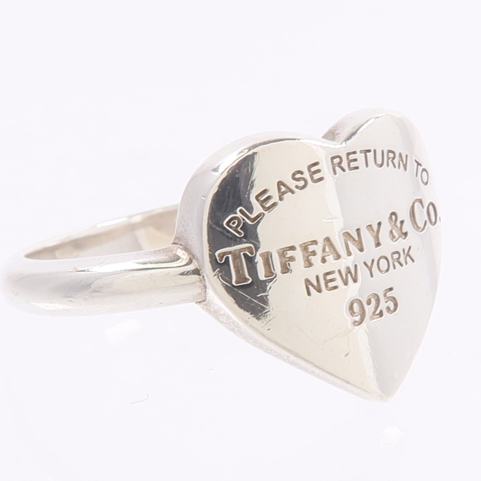 TIFFANY＆CO 925純銀Return to Tiffany Heart Signet Ring戒指
