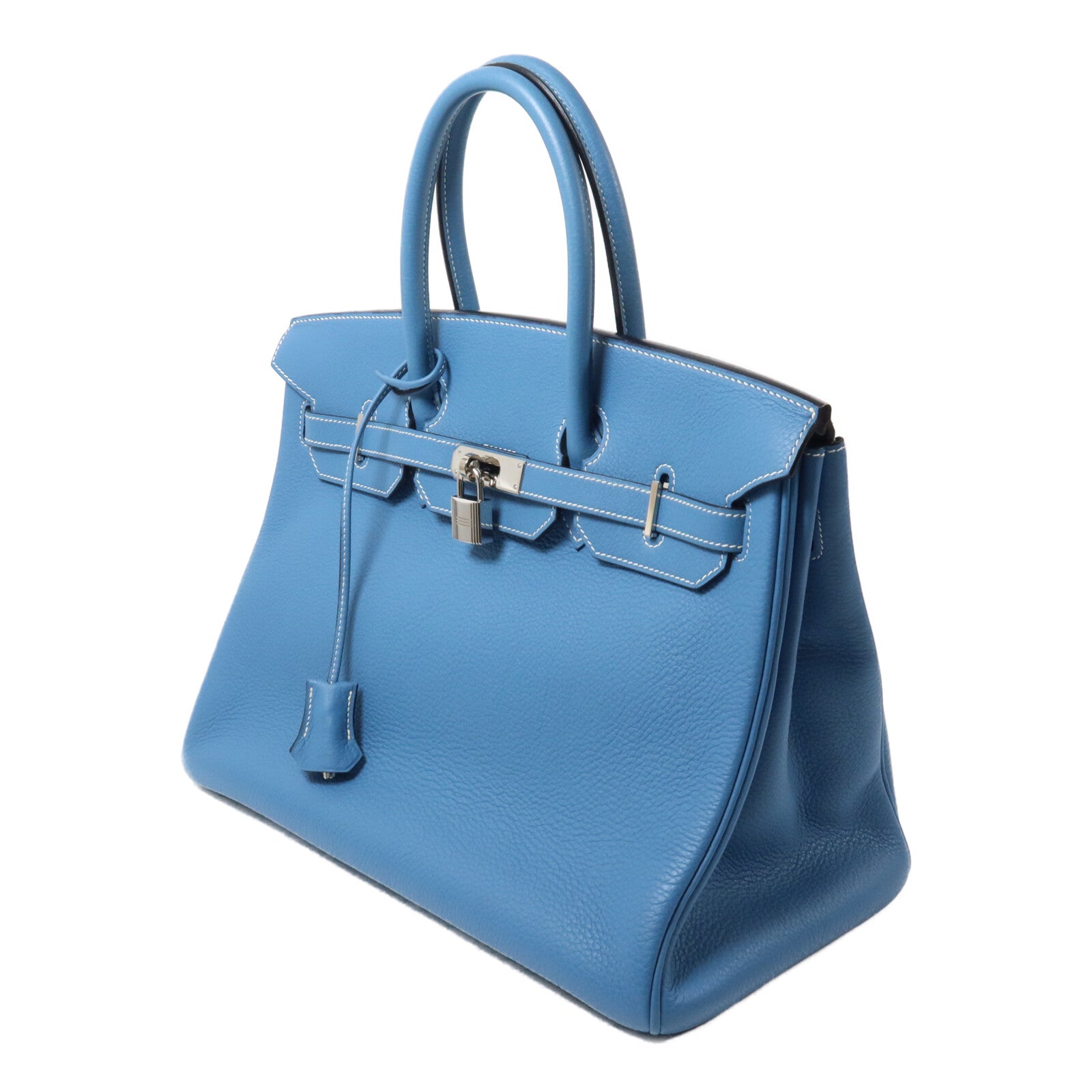 HERMES Togo皮革Birkin 35手挽袋Bleu Jean