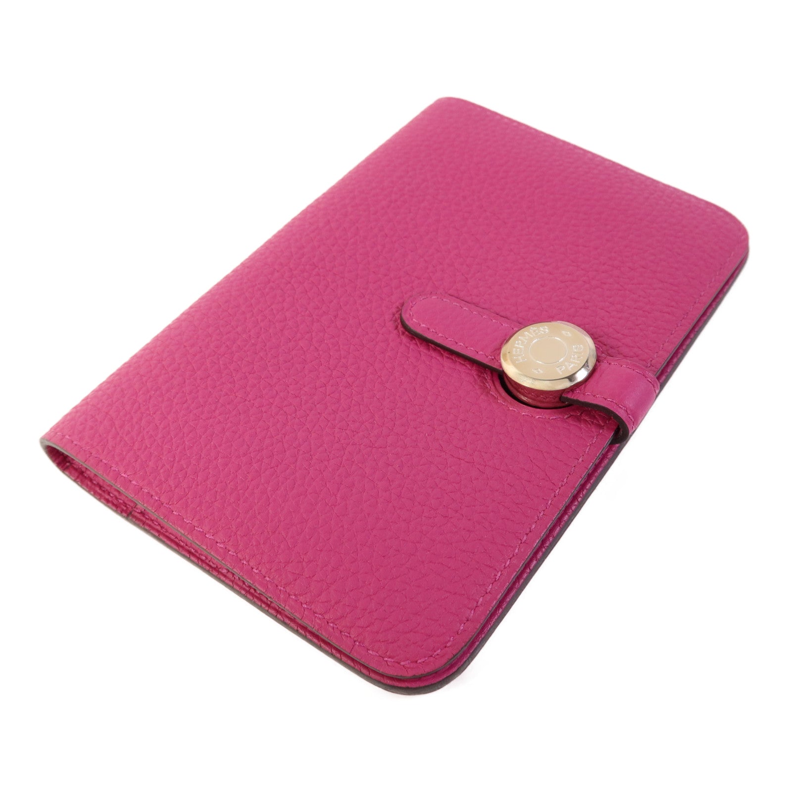 HERMES 【激減優惠】Evercolor皮革Dogon Compact Wallet銀扣錢包