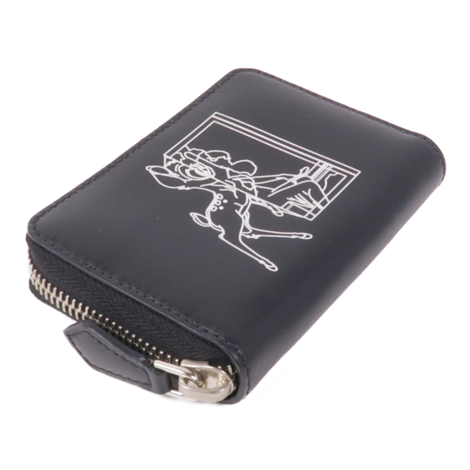 GIVENCHY 牛皮皮革Card/Coin Case銀扣零錢包/卡片套