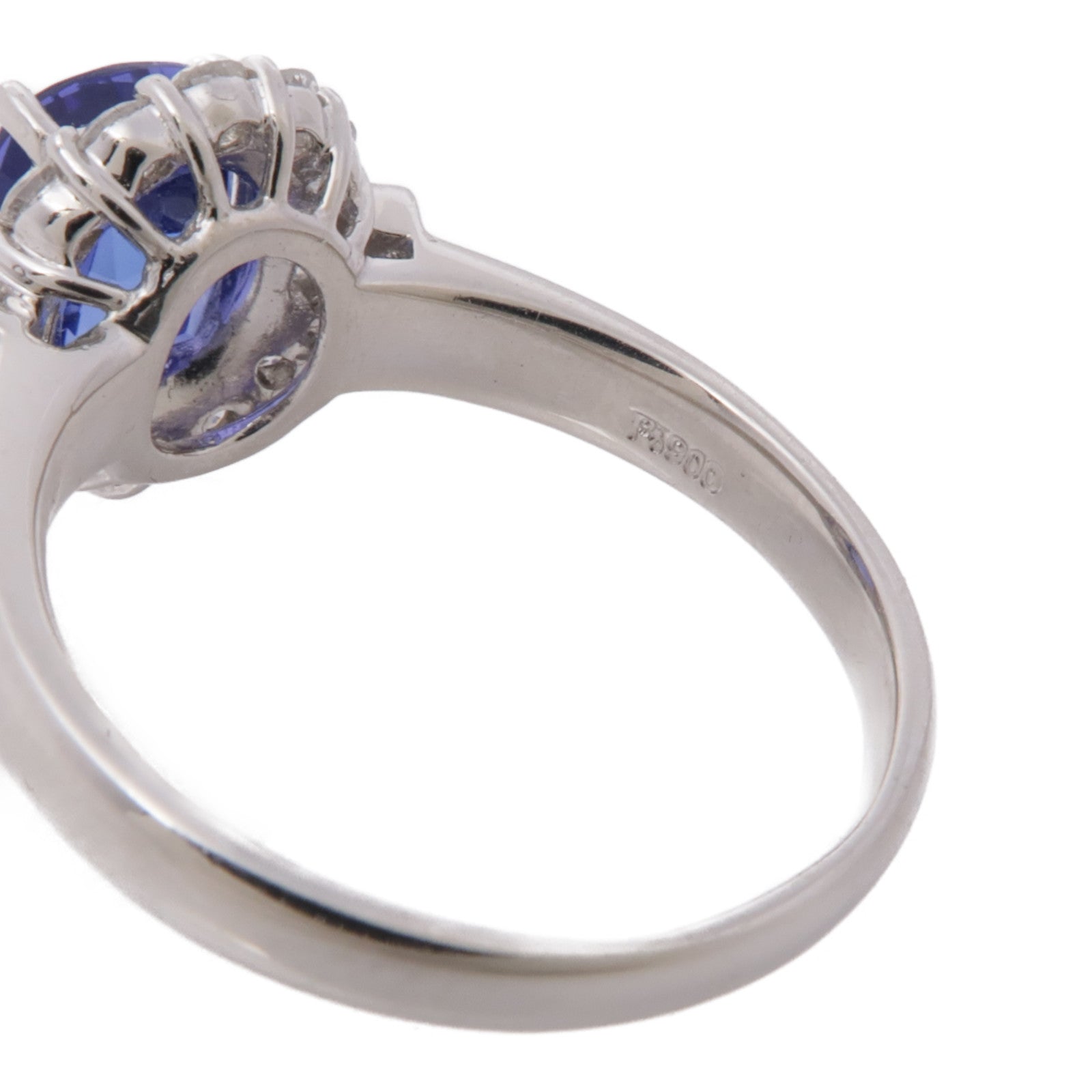 JEWELRY 鉑金Sapphire/Diamond Ring 藍寶石/鑽石戒指US#7.5