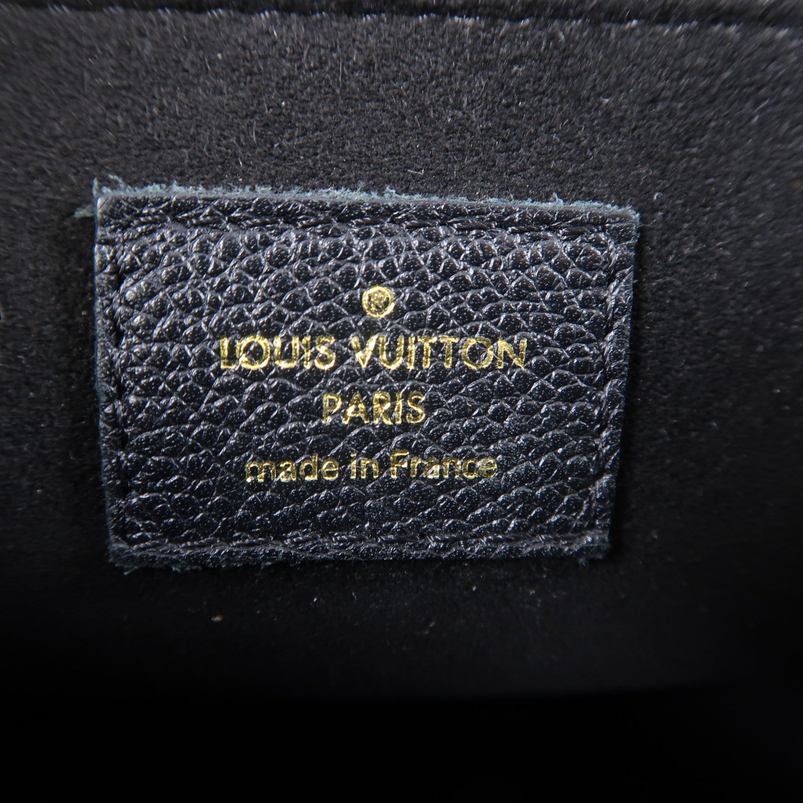LOUIS VUITTON Monogram Empreinte Saint Germain MM金扣肩背袋黑色