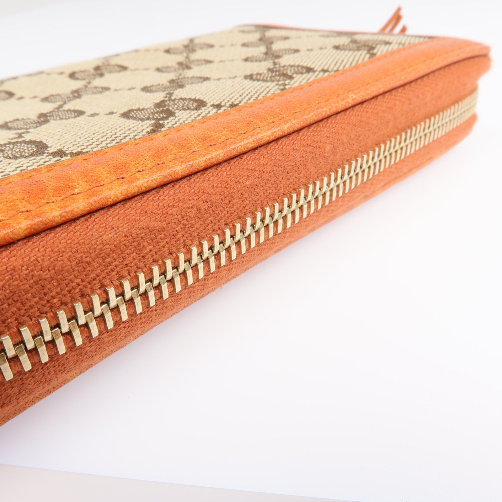 GUCCI 帆布Long Wallet金扣長錢包