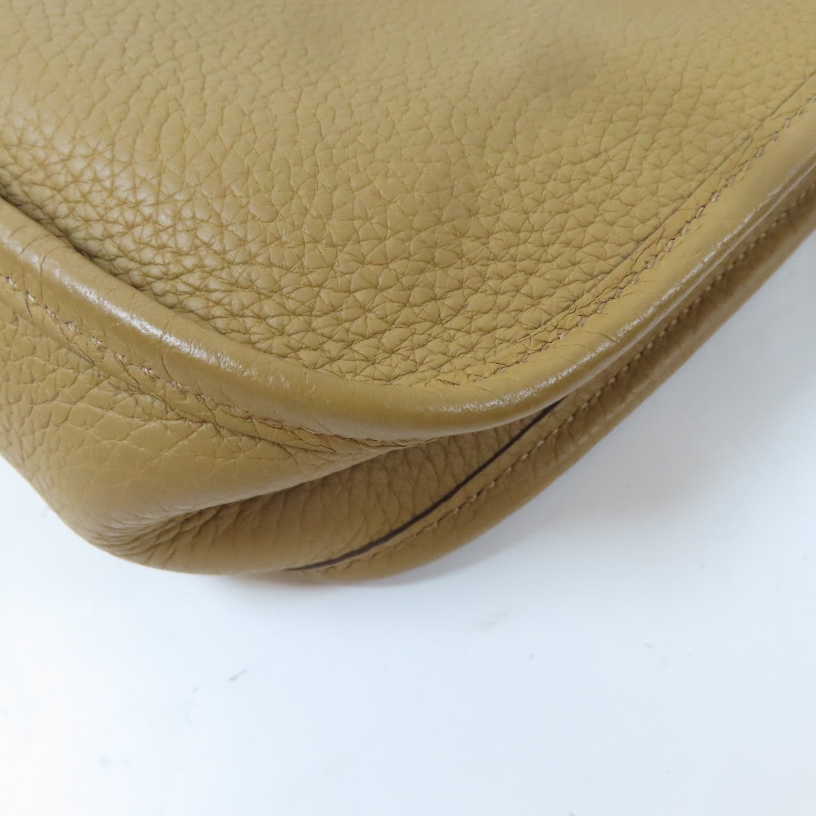 HERMES Clemence皮革Evelyne TPM金扣肩背袋Biscuit/啡色