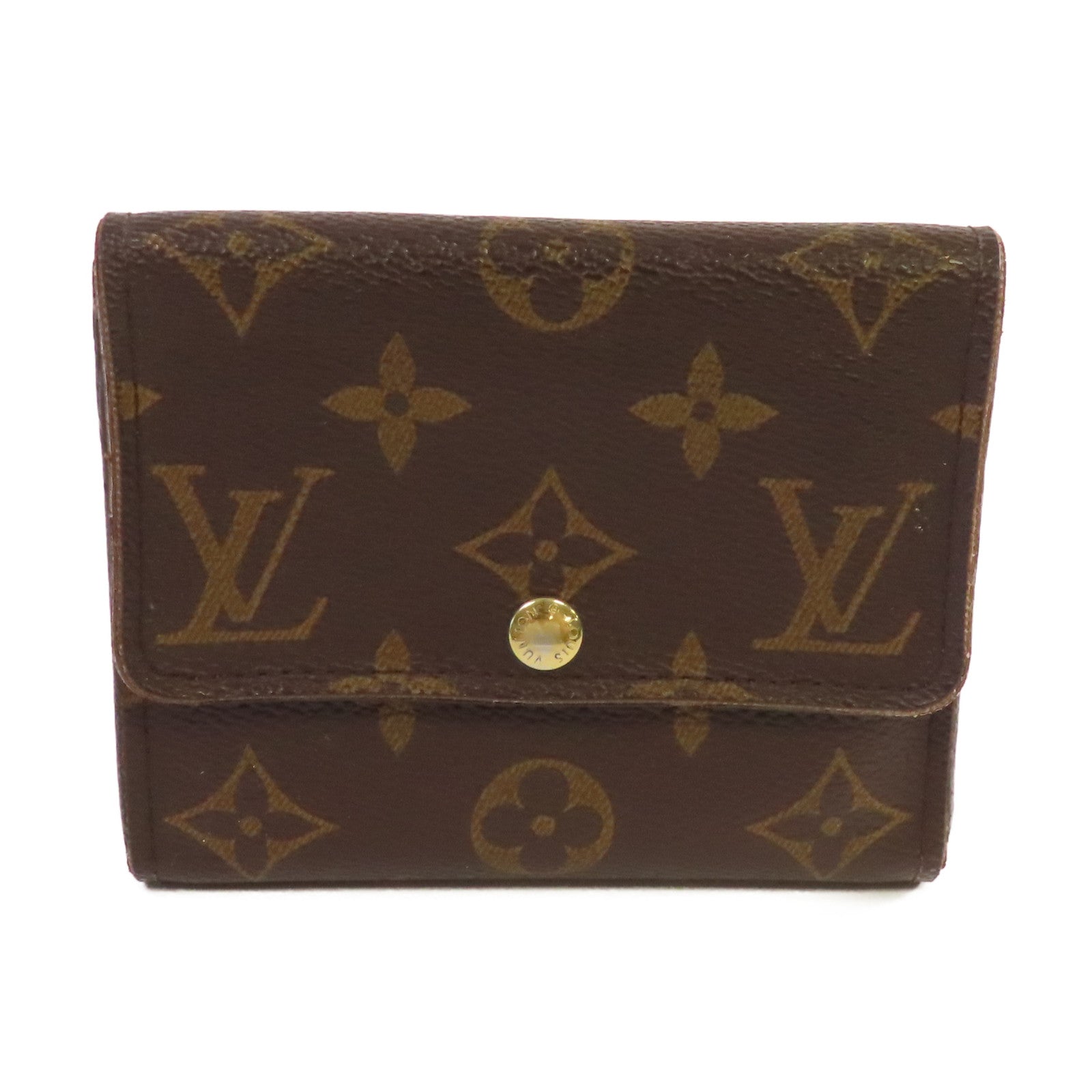 LOUIS VUITTON Monogram Short Wallet金扣短錢包啡色