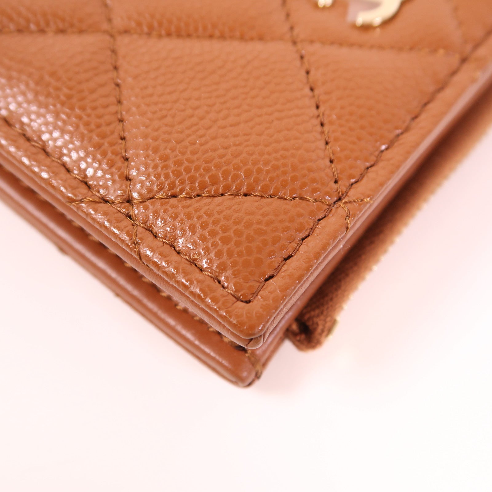 CHANEL 牛皮皮革Wallet金扣錢包