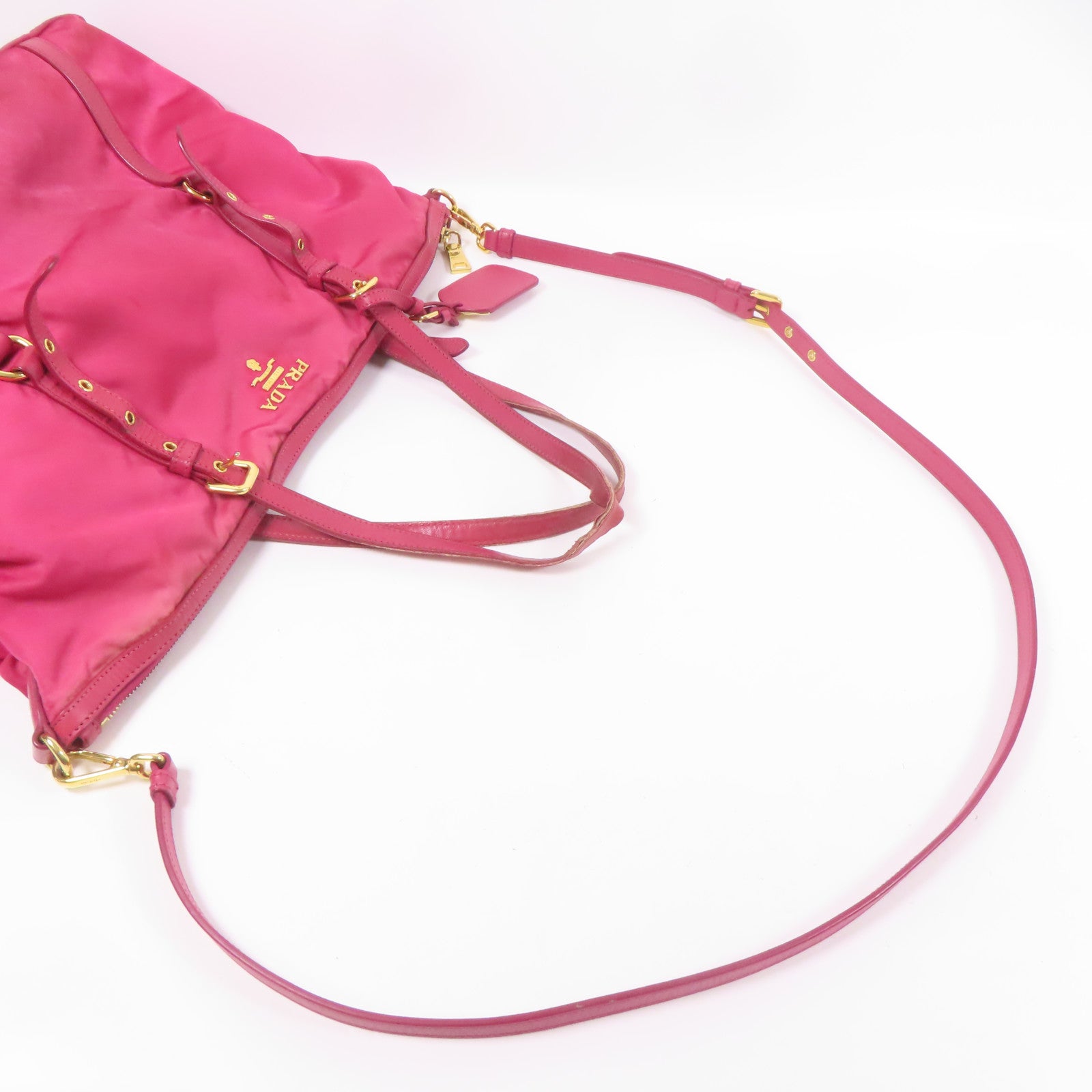 PRADA 尼龍Shoulder Bag金扣手挽肩背兩用袋