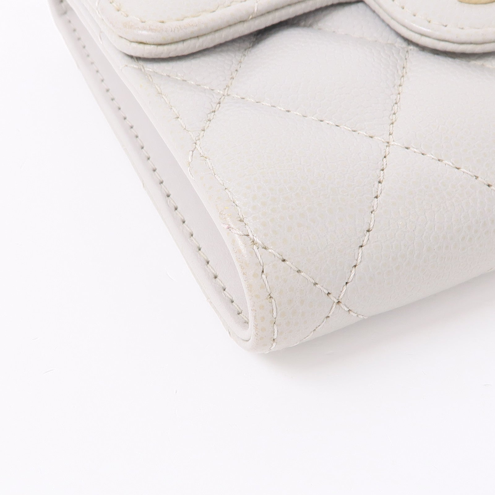CHANEL 【激減優惠】牛皮皮革Wallet金扣錢包