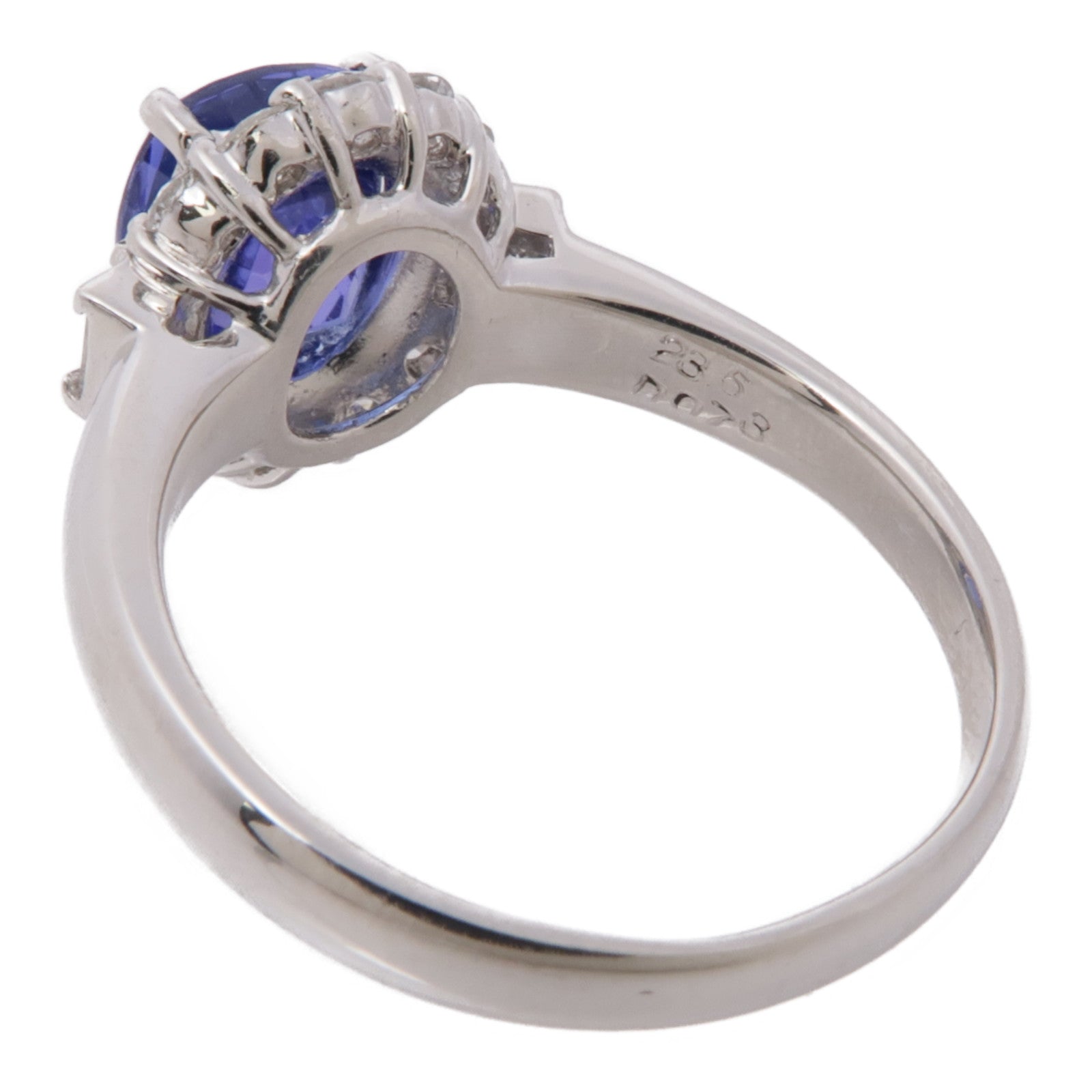 JEWELRY 鉑金Sapphire/Diamond Ring 藍寶石/鑽石戒指US#7.5