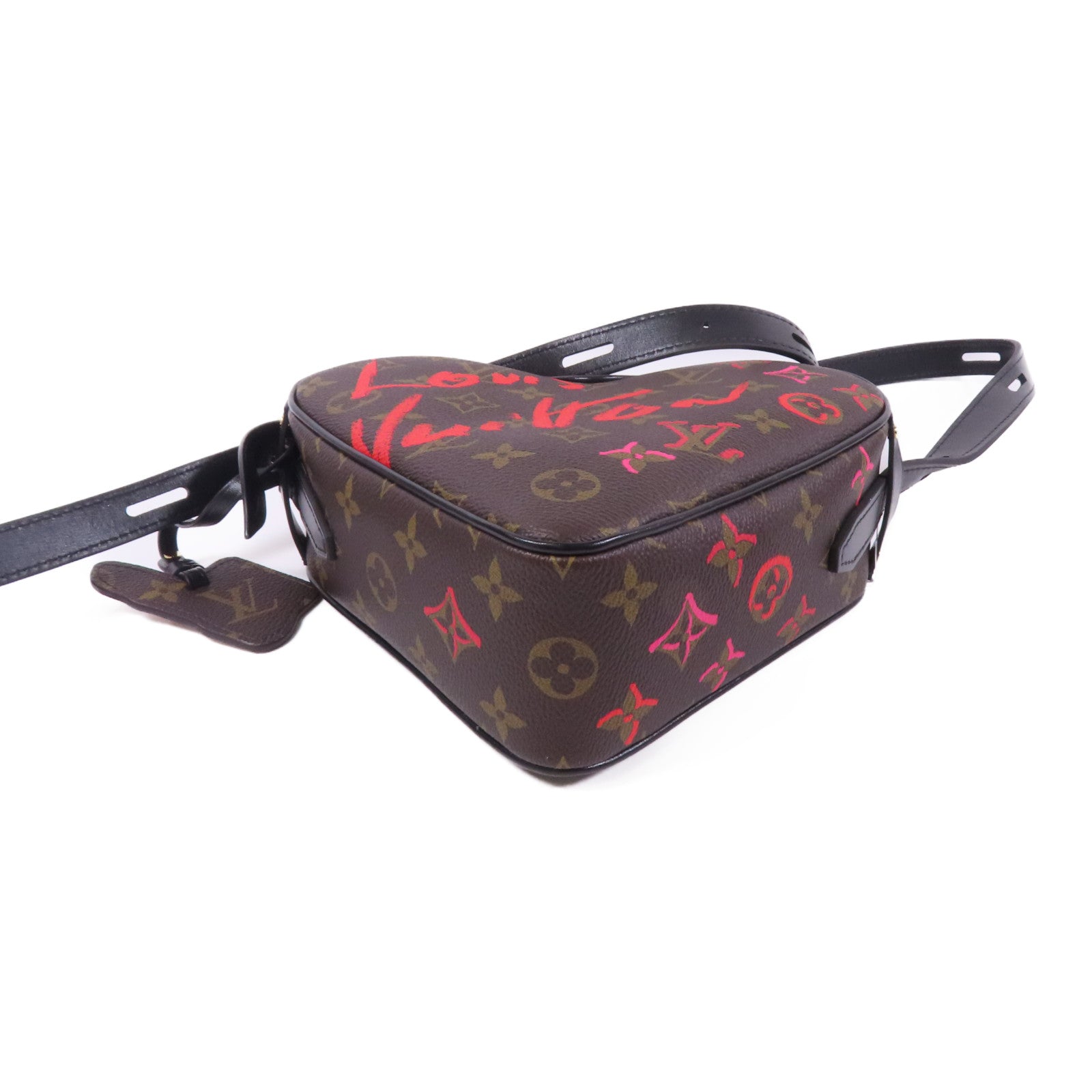 LOUIS VUITTON Monogram Sac Coeur Fall In Love金扣肩背袋棕色