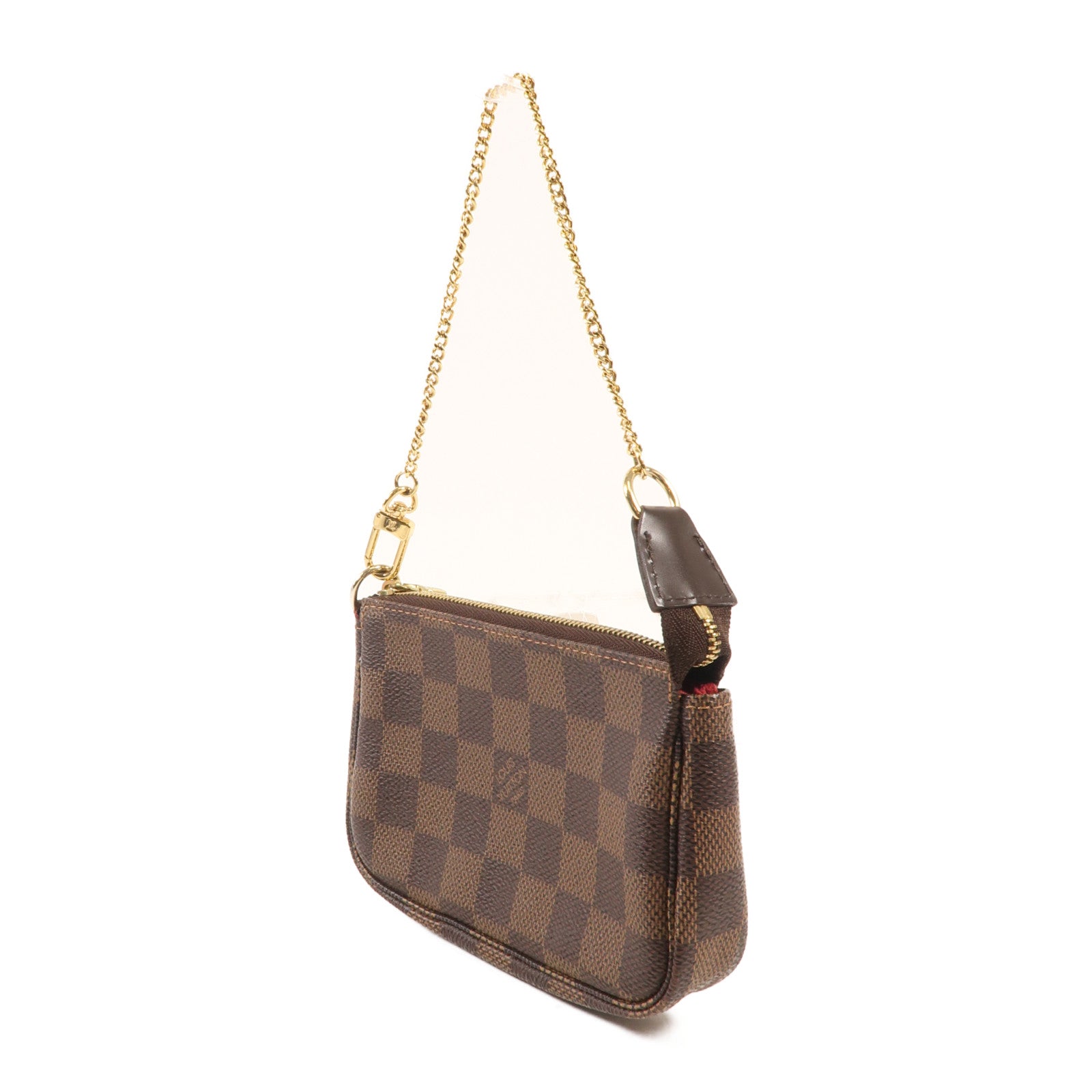 LOUIS VUITTON Damier Mini Pochette金扣手挽袋