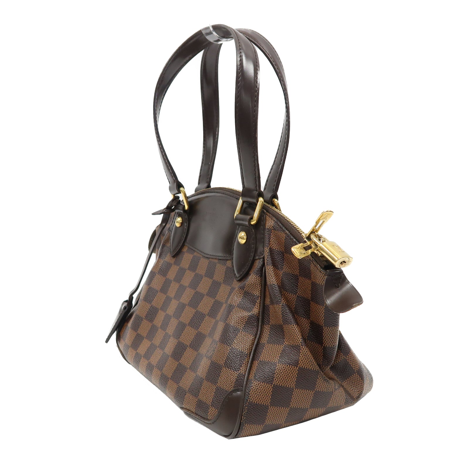 LOUIS VUITTON Damier Ebene Verona PM金扣肩背袋啡色