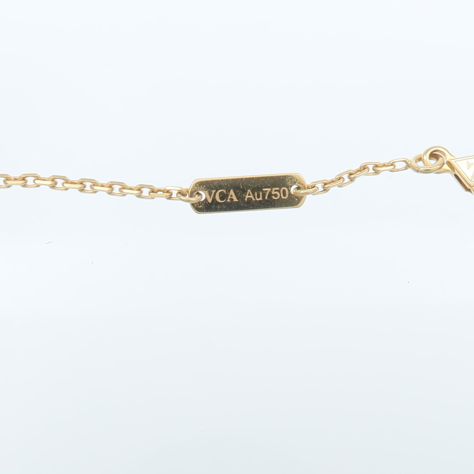 Van Cleef & Arpels 18K黃金Vintage Alhambra Necklace紅玉髓項鍊