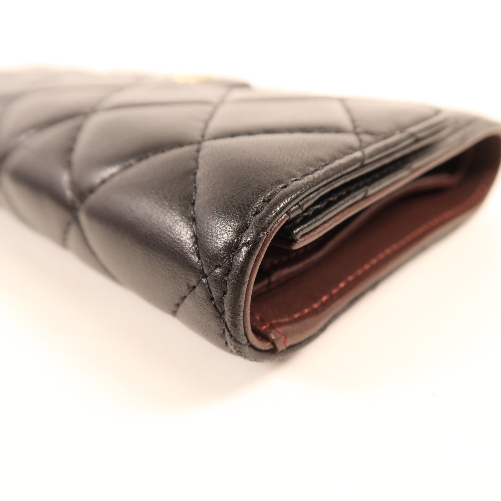 CHANEL 羊皮皮革Classic Flap Long Wallet金扣長錢包