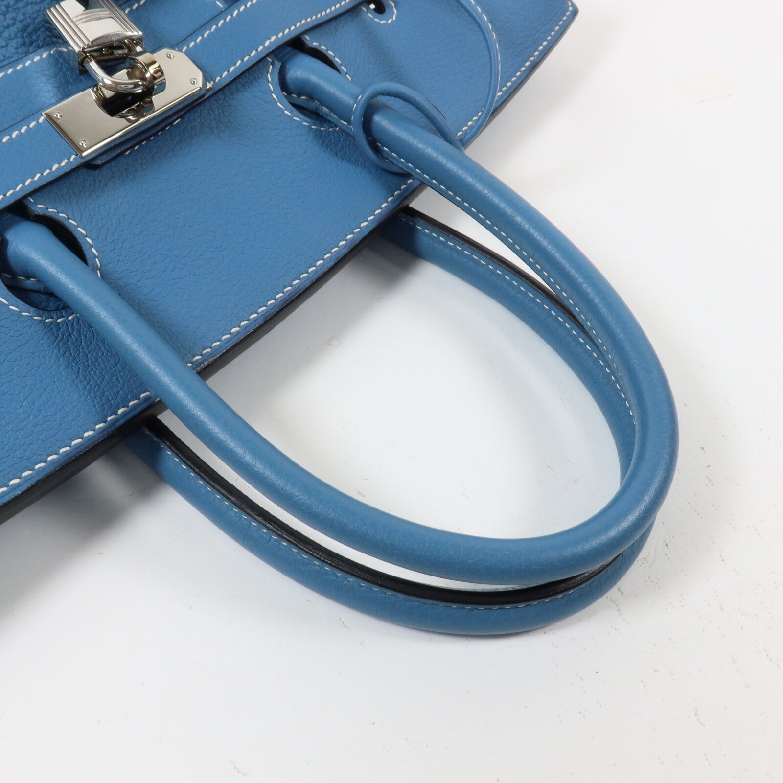 HERMES Togo皮革Birkin 35手挽袋Bleu Jean
