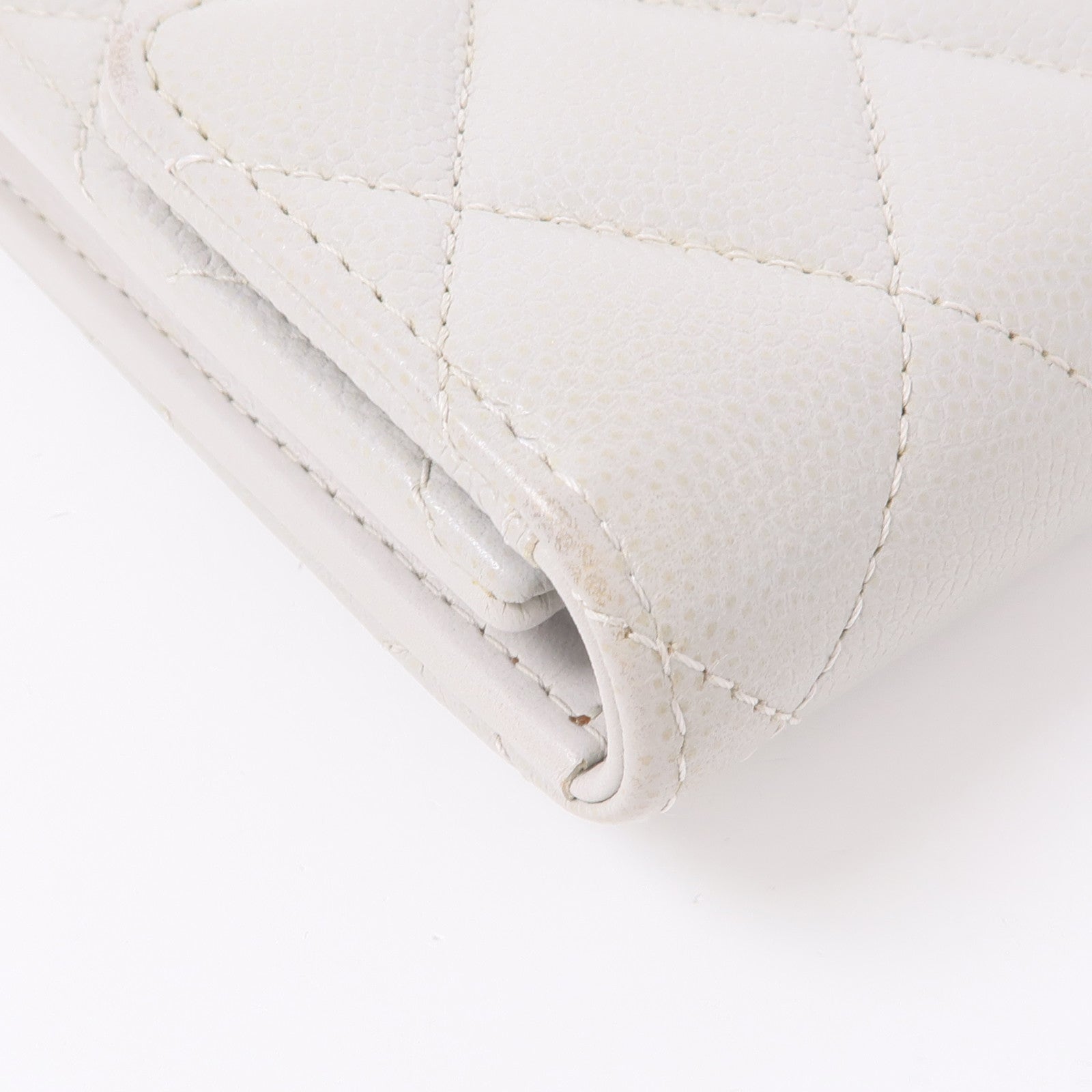 CHANEL CC GHW Wallet AP0231 Calfskin Leather Gray