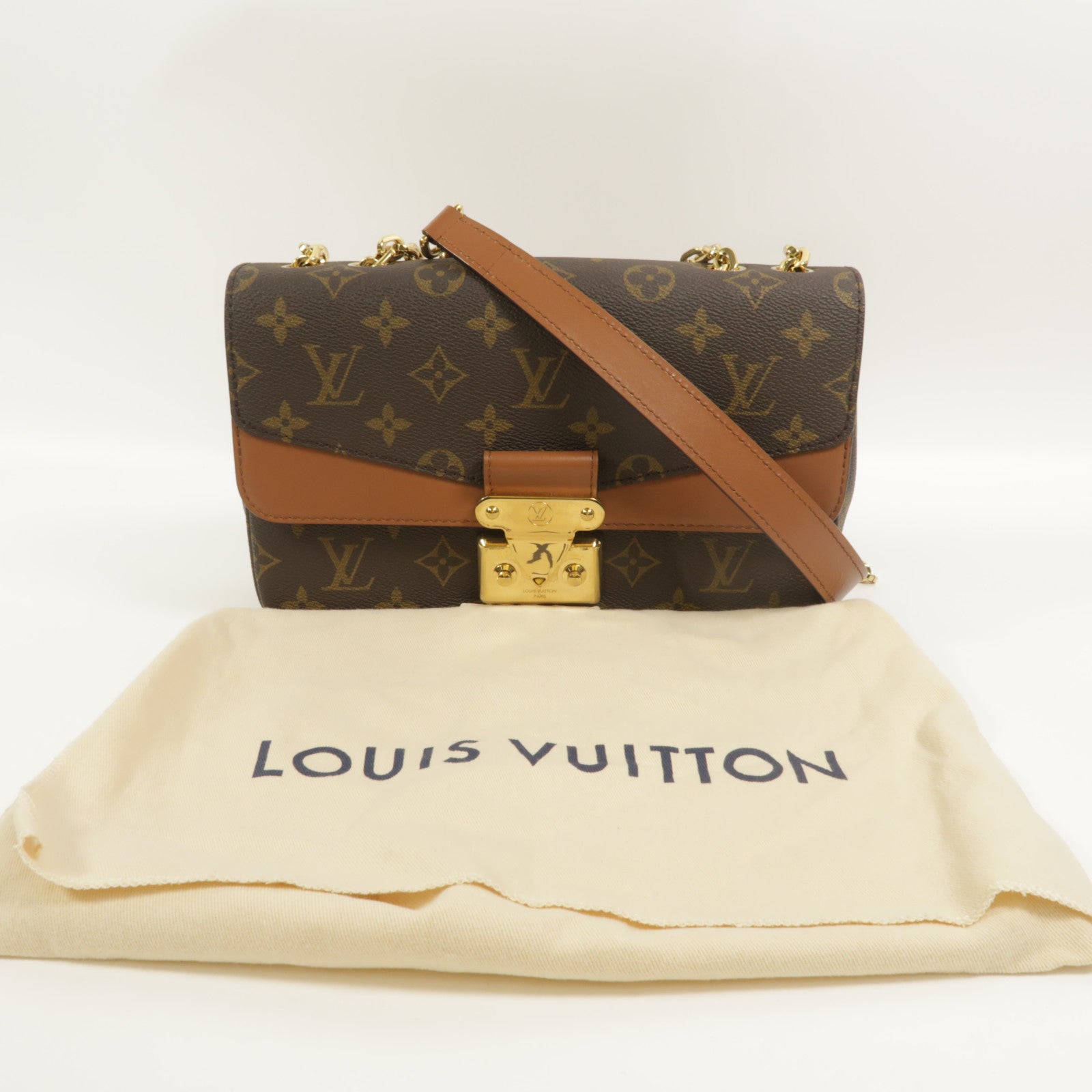 LOUIS VUITTON Monogram Marceau鏈帶肩背袋