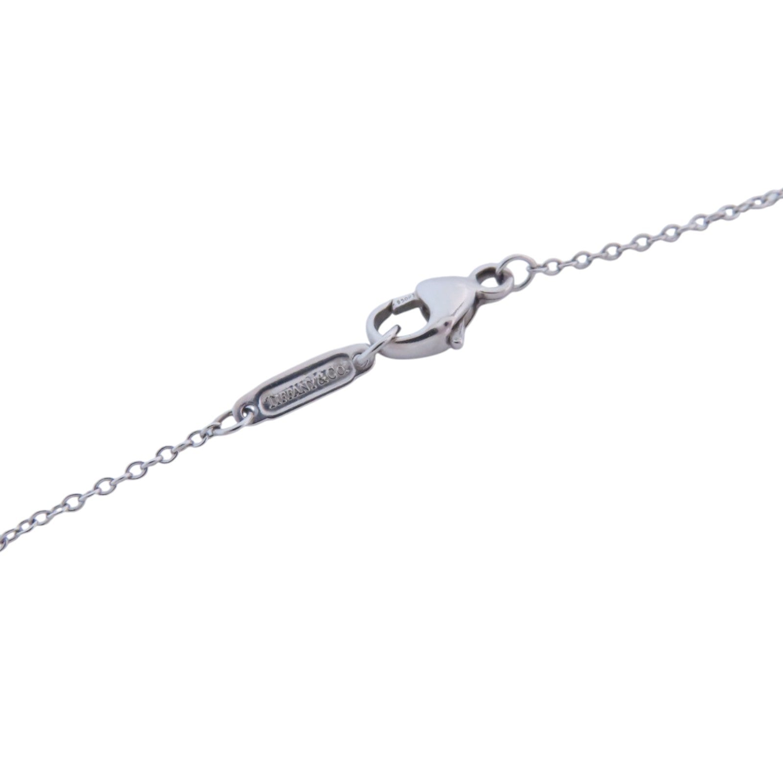 TIFFANY＆CO PT950鉑金Baguette Jazz Drop Diamond Necklace鑽石項鏈